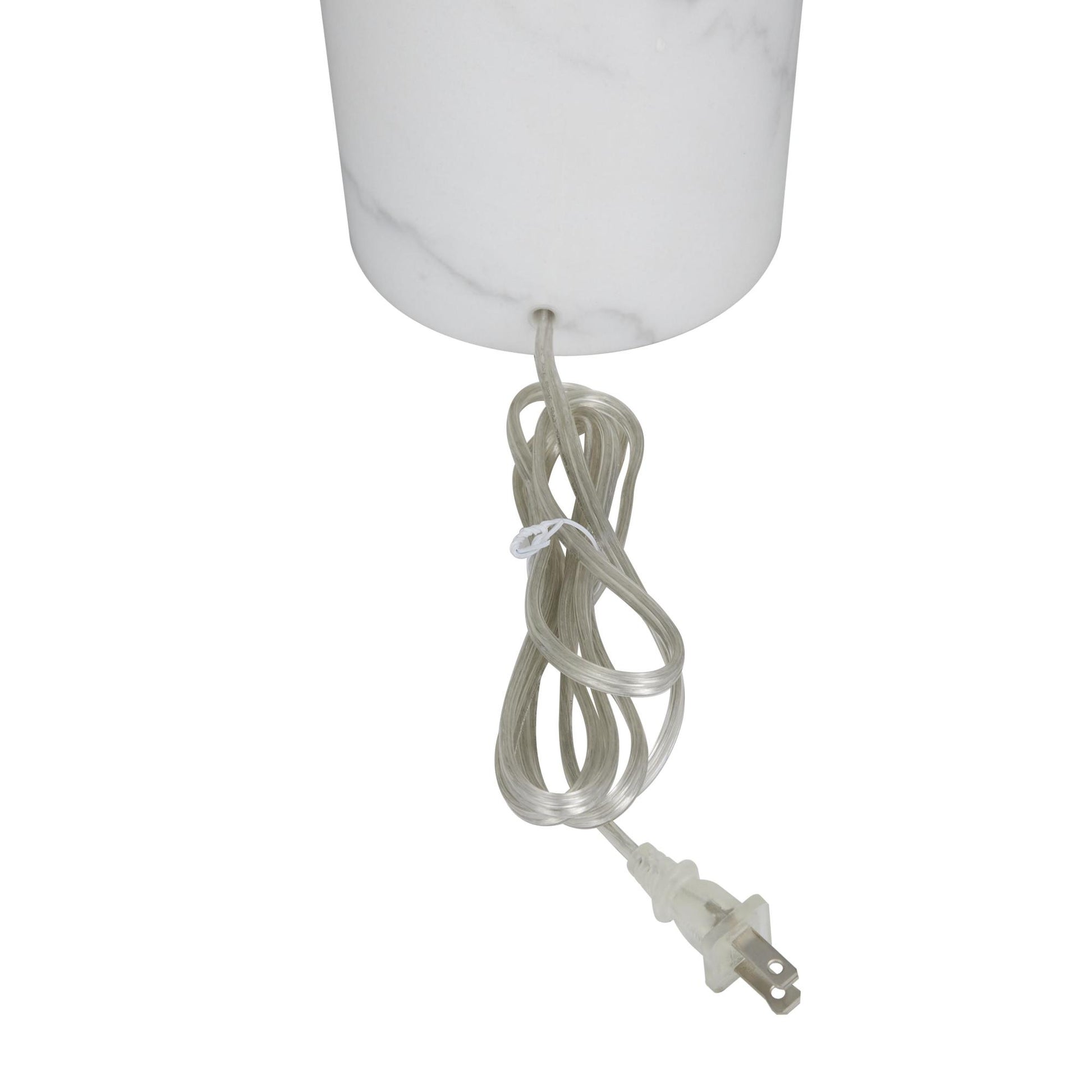 Marble Thick Stand Room Table Lamp with Drum Shade
