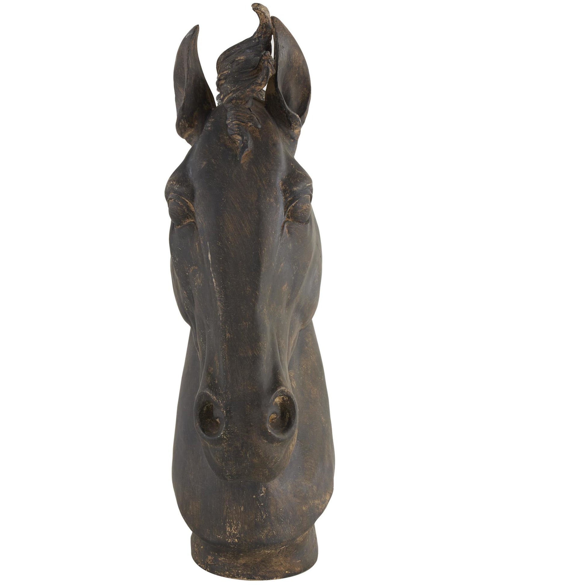 Horse Brown Polystone Decorative Sculpture