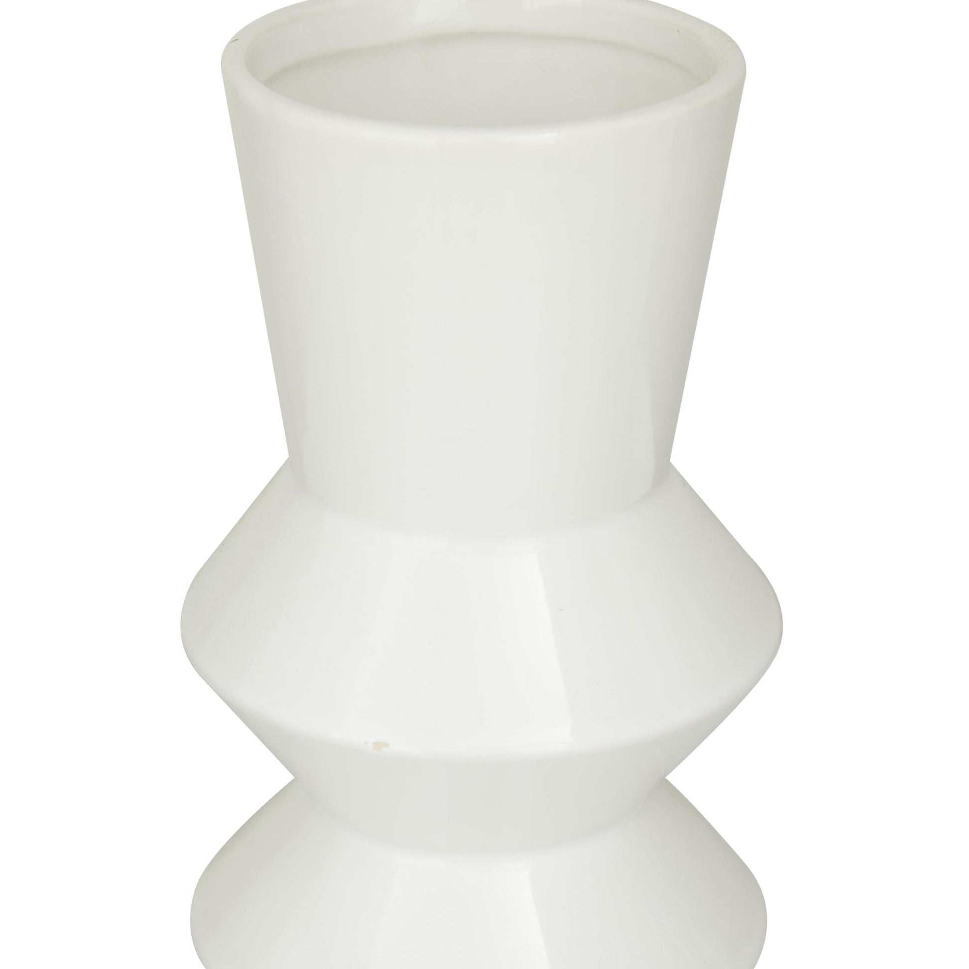 CosmoLiving by Cosmopolitan Set of 3 White Ceramic Decorative Vase with Bubble Texture Designs
