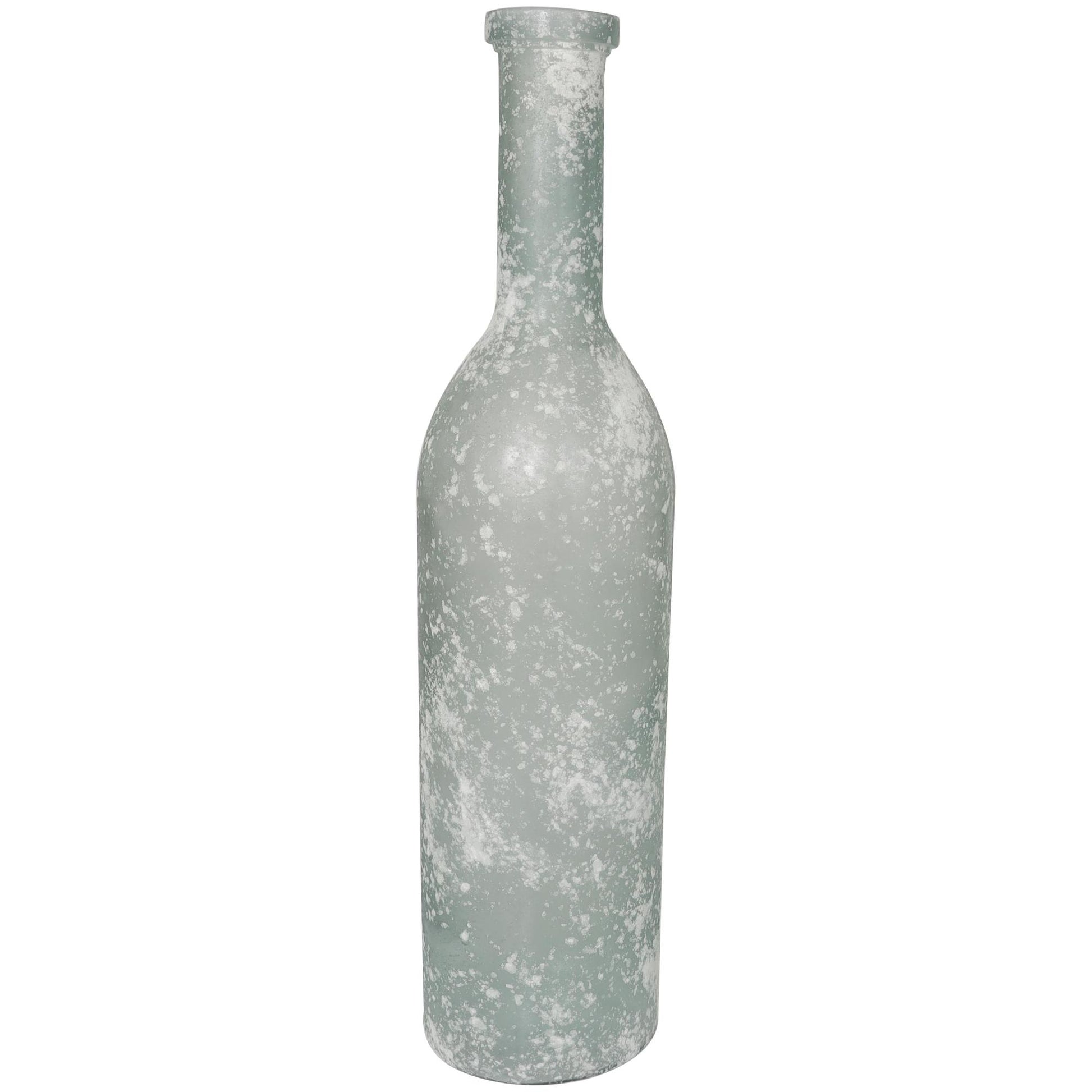 Recycled Glass Handmade Tall Spanish Bottleneck Decorative Vase 7" x 7" x 30"