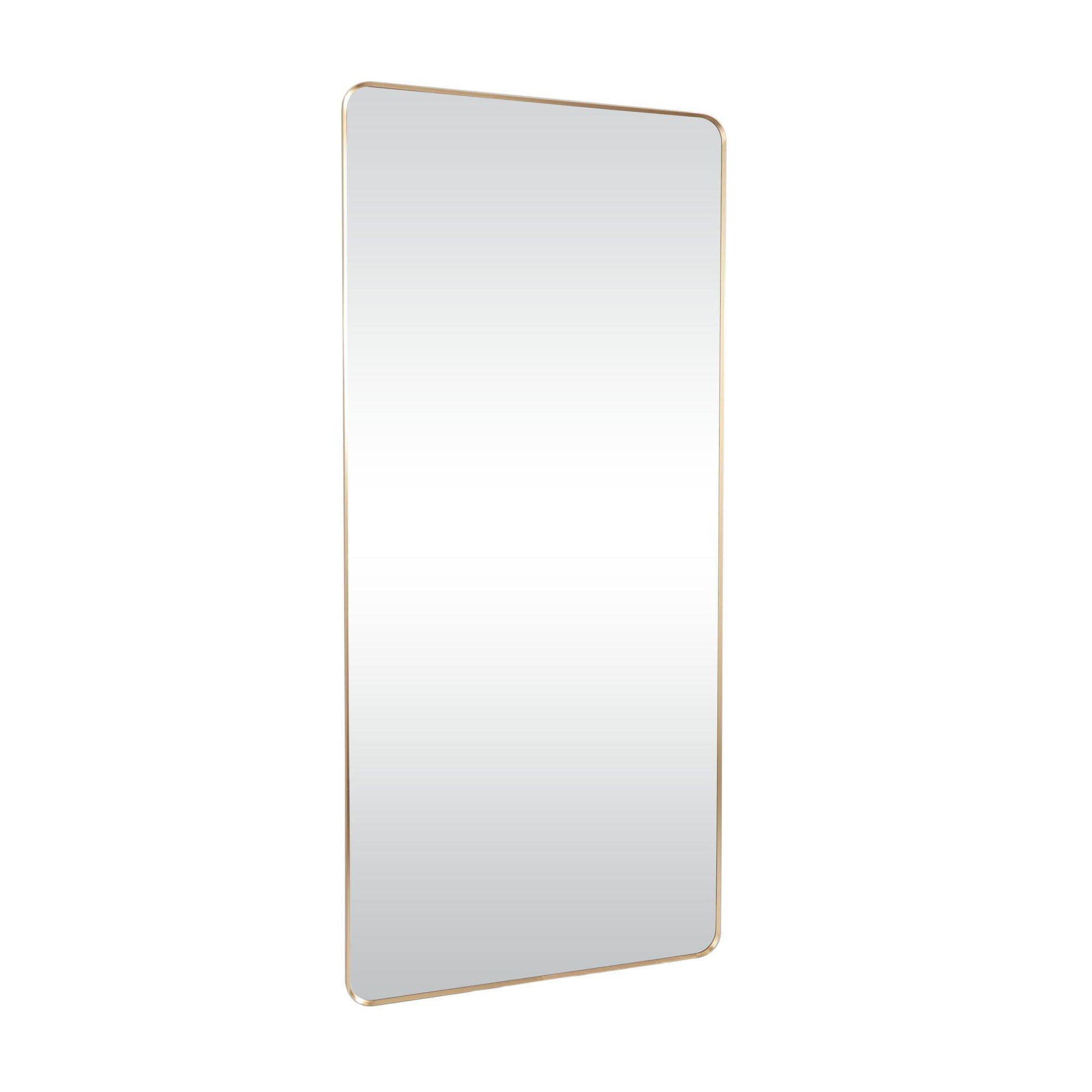 CosmoLiving by Cosmopolitan Gold Metal Room Wall Mirror with Thin Frame