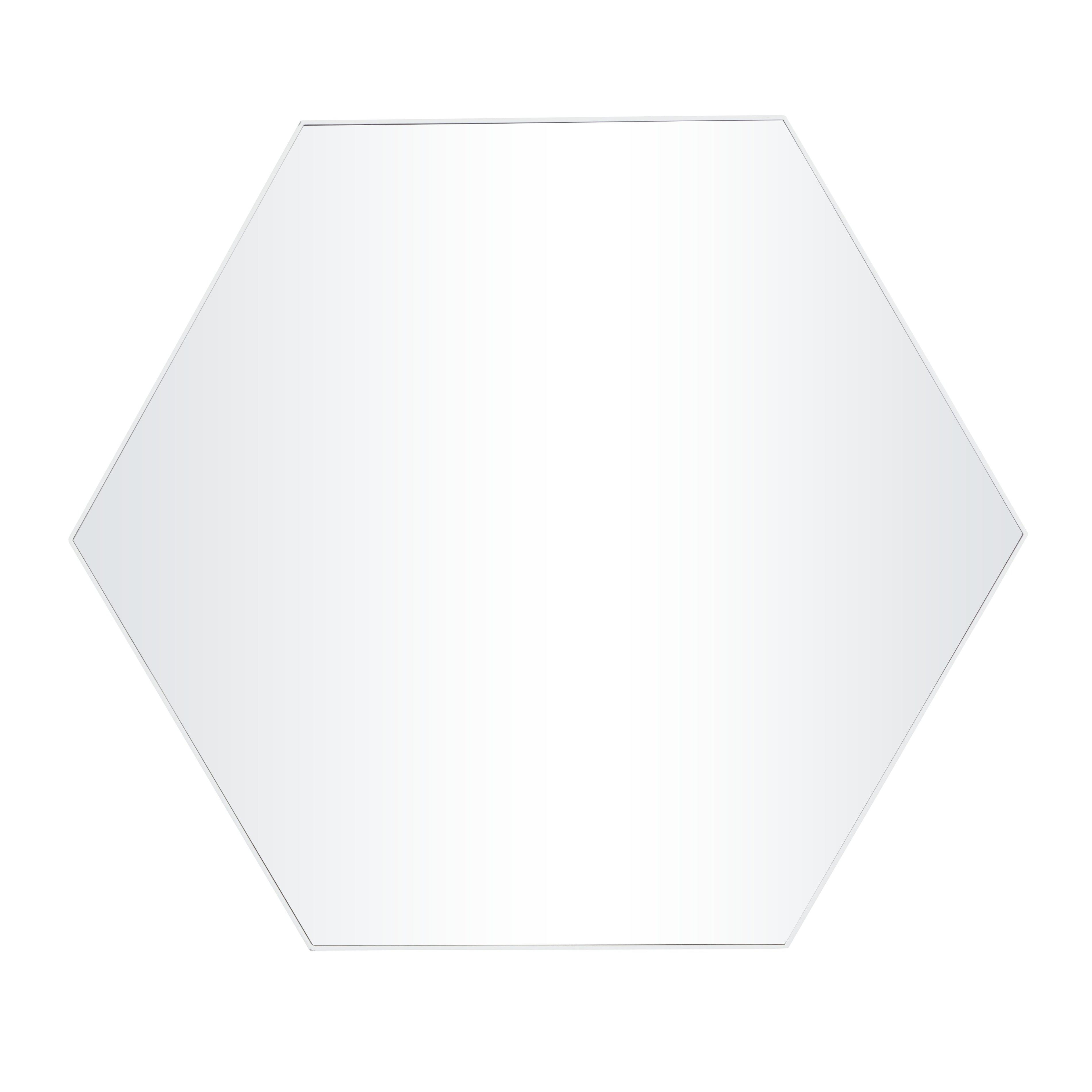 Wooden Hexagon Room Wall Mirror with Thin Frame