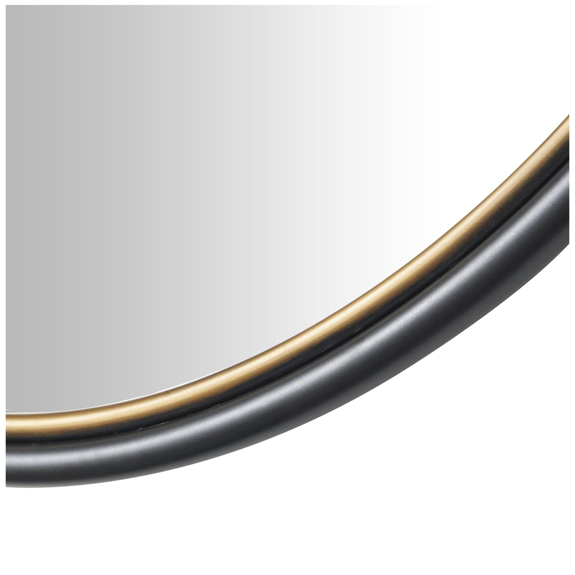 Metal Room Wall Mirror with Gold Inner Frame