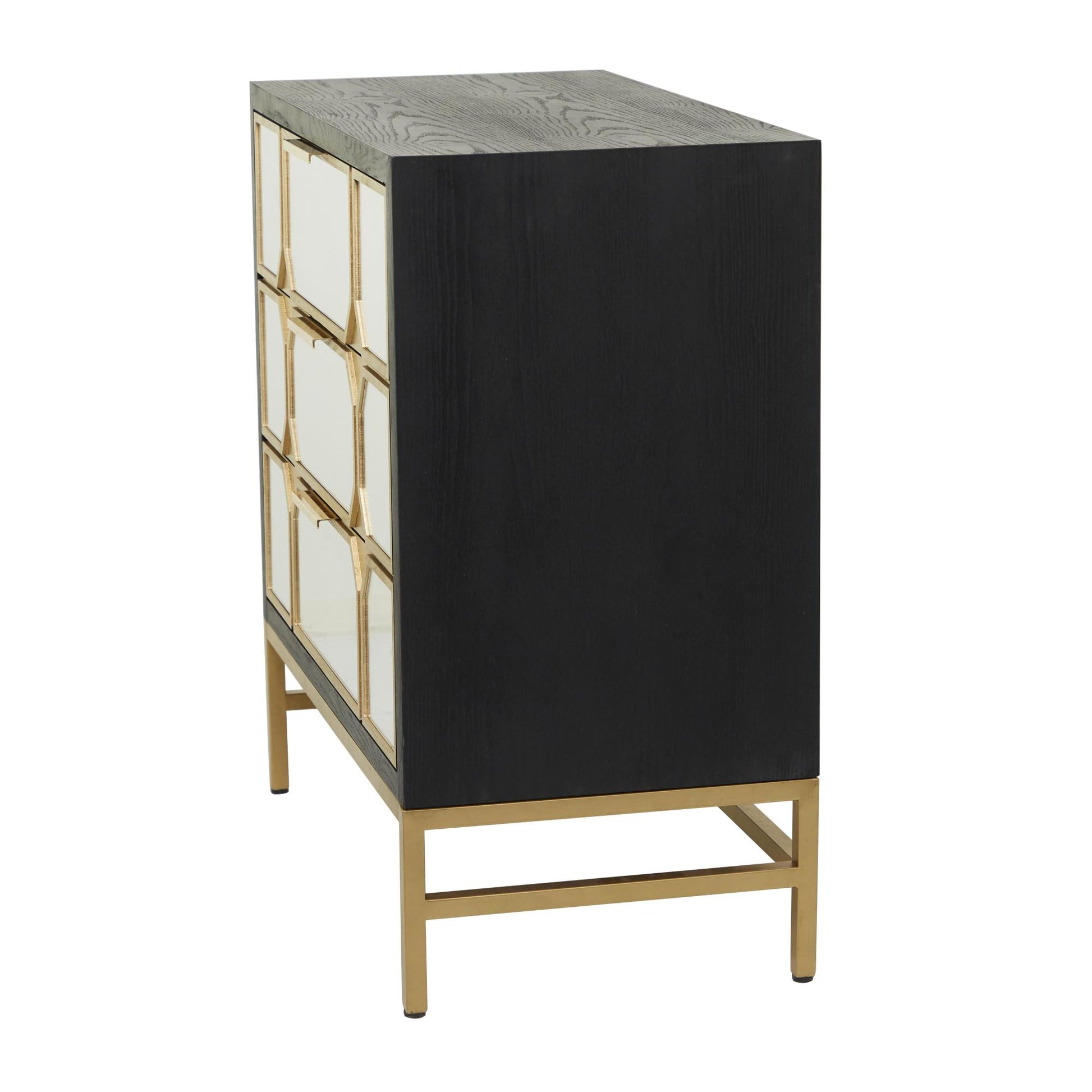 Wooden 3 Drawer Room Cabinet with Mirrored Front