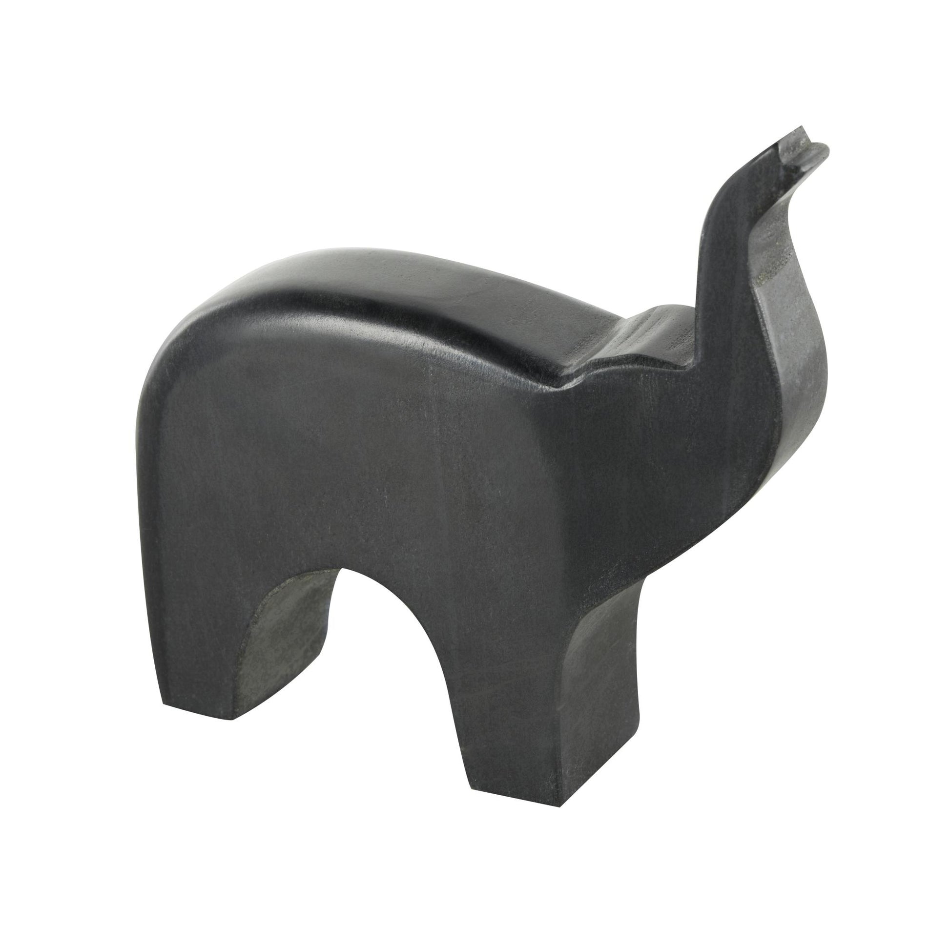Set of 3 Safari Animals Marble Small Abstract Rounded Decorative Sculpture Set of 3 6", 4", 6"H