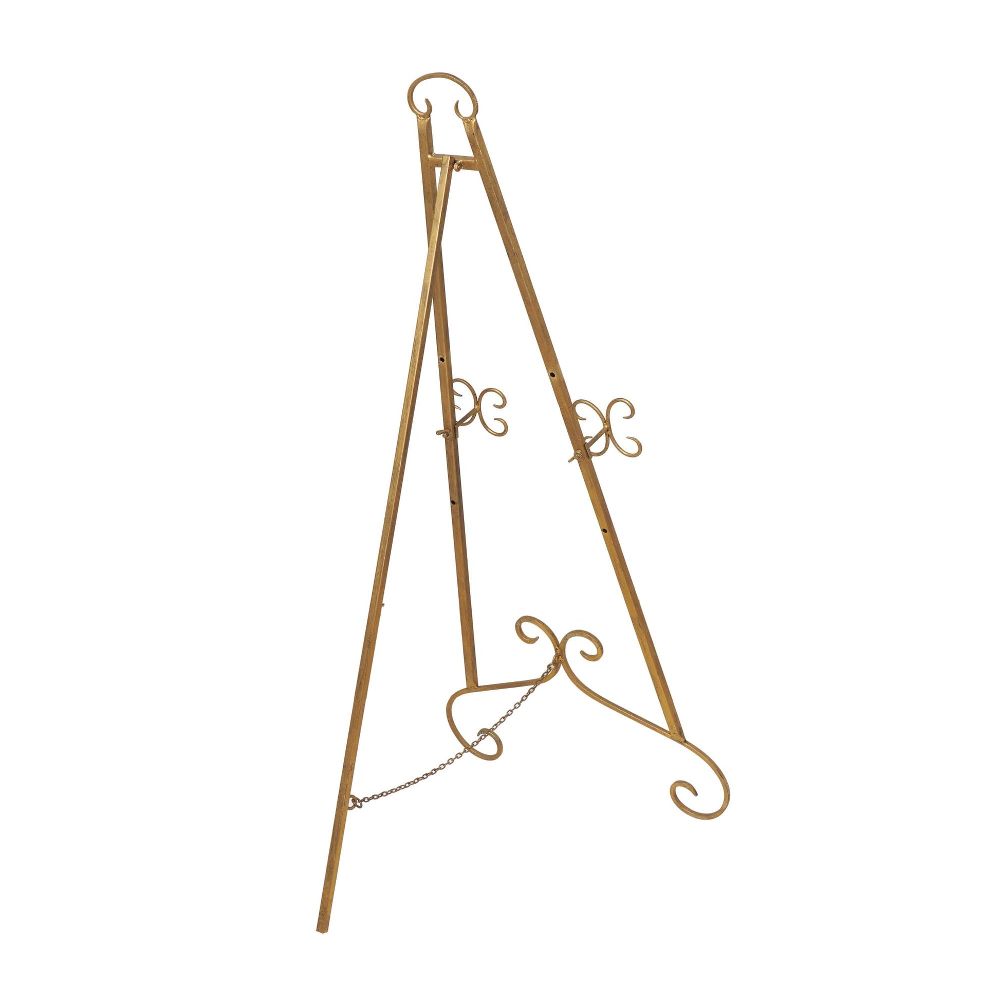 Scroll Metal Tall Adjustable Floor 3 Tier Display Easel