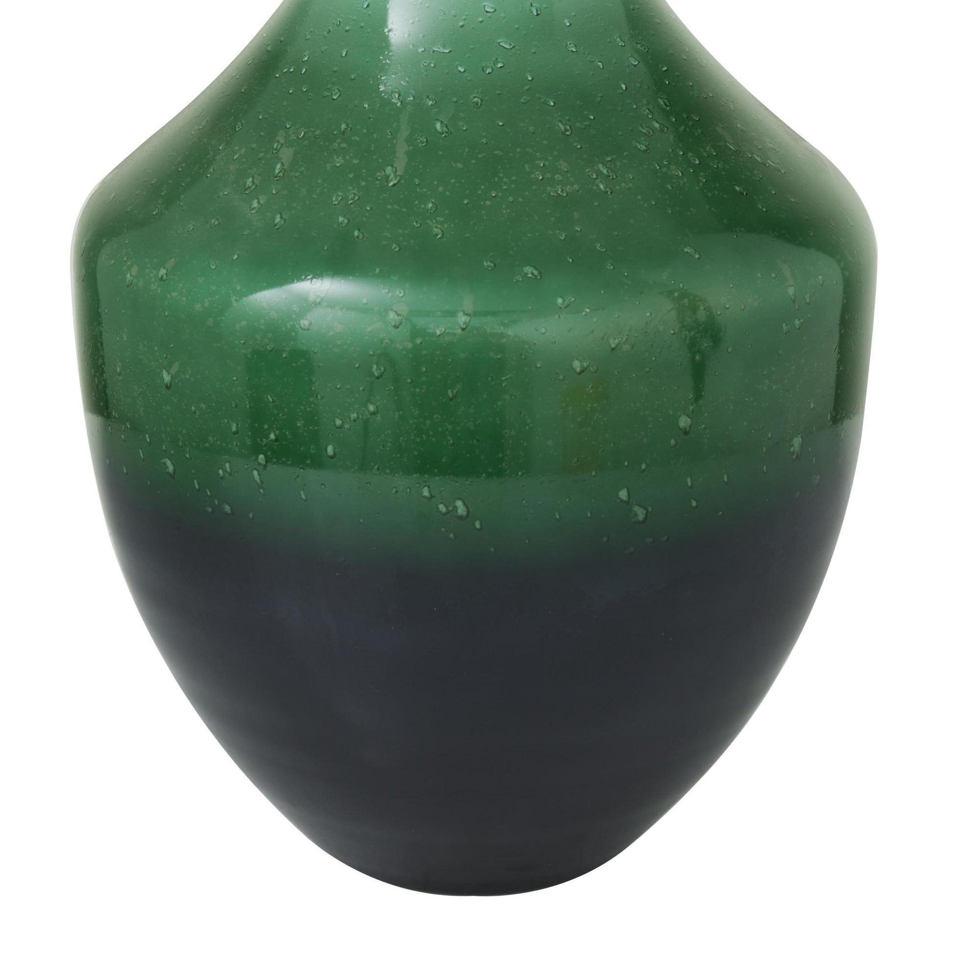 Green Glass Ombre Decorative Vase
