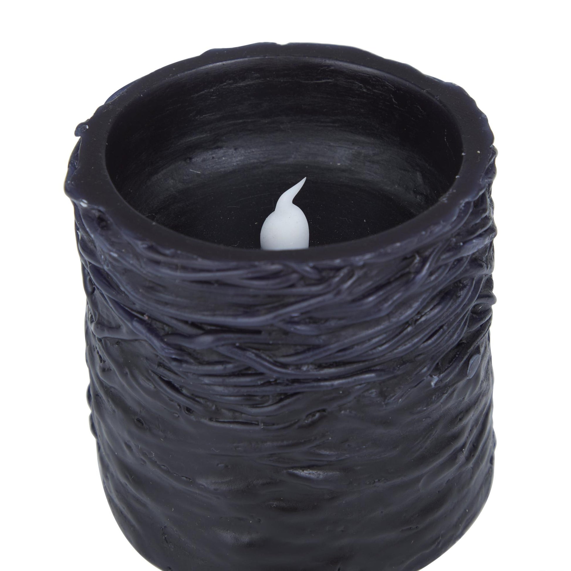 Set of 3 Wax Textured Indoor Outdoor Flameless Candle with Remote Control