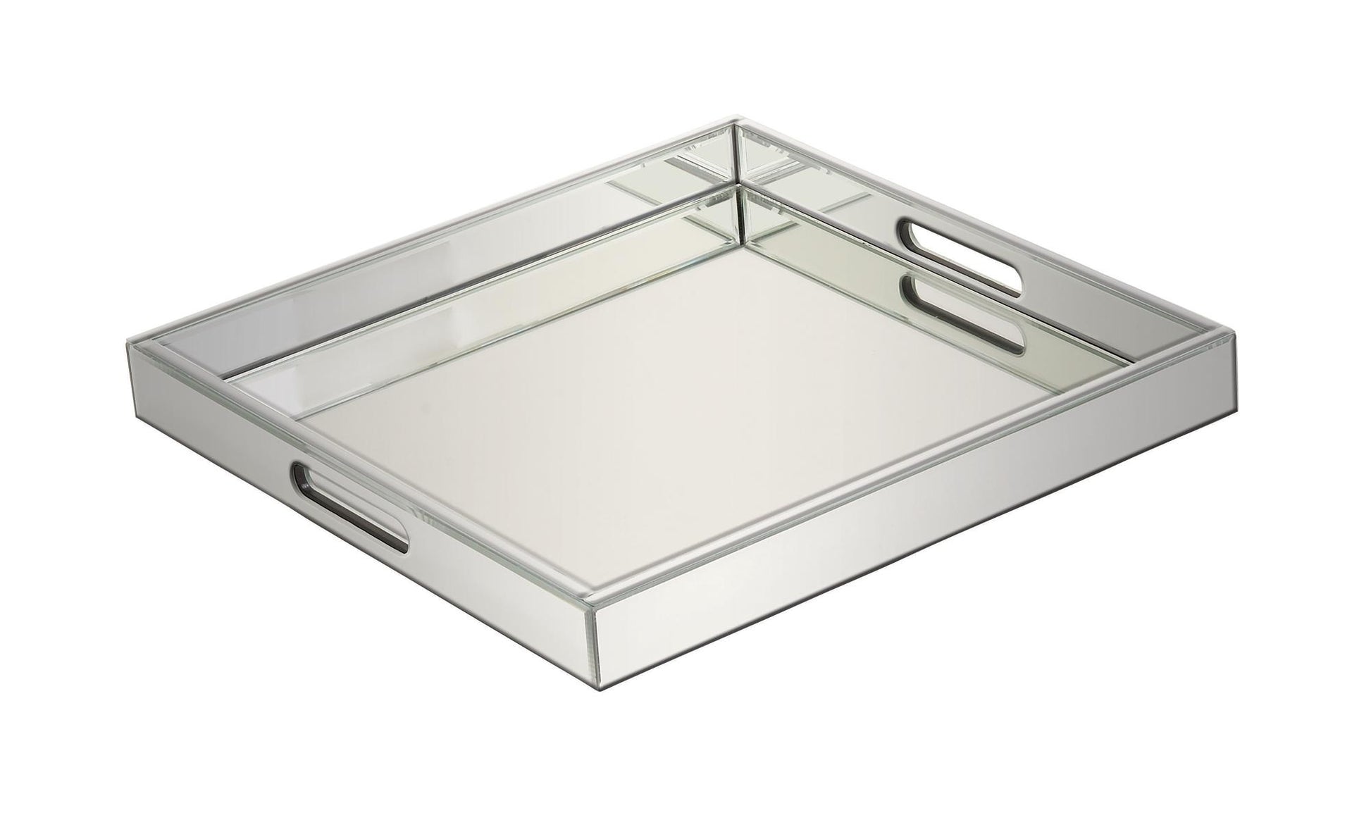 Silver Wooden Mirrored Living Room Decor Tray