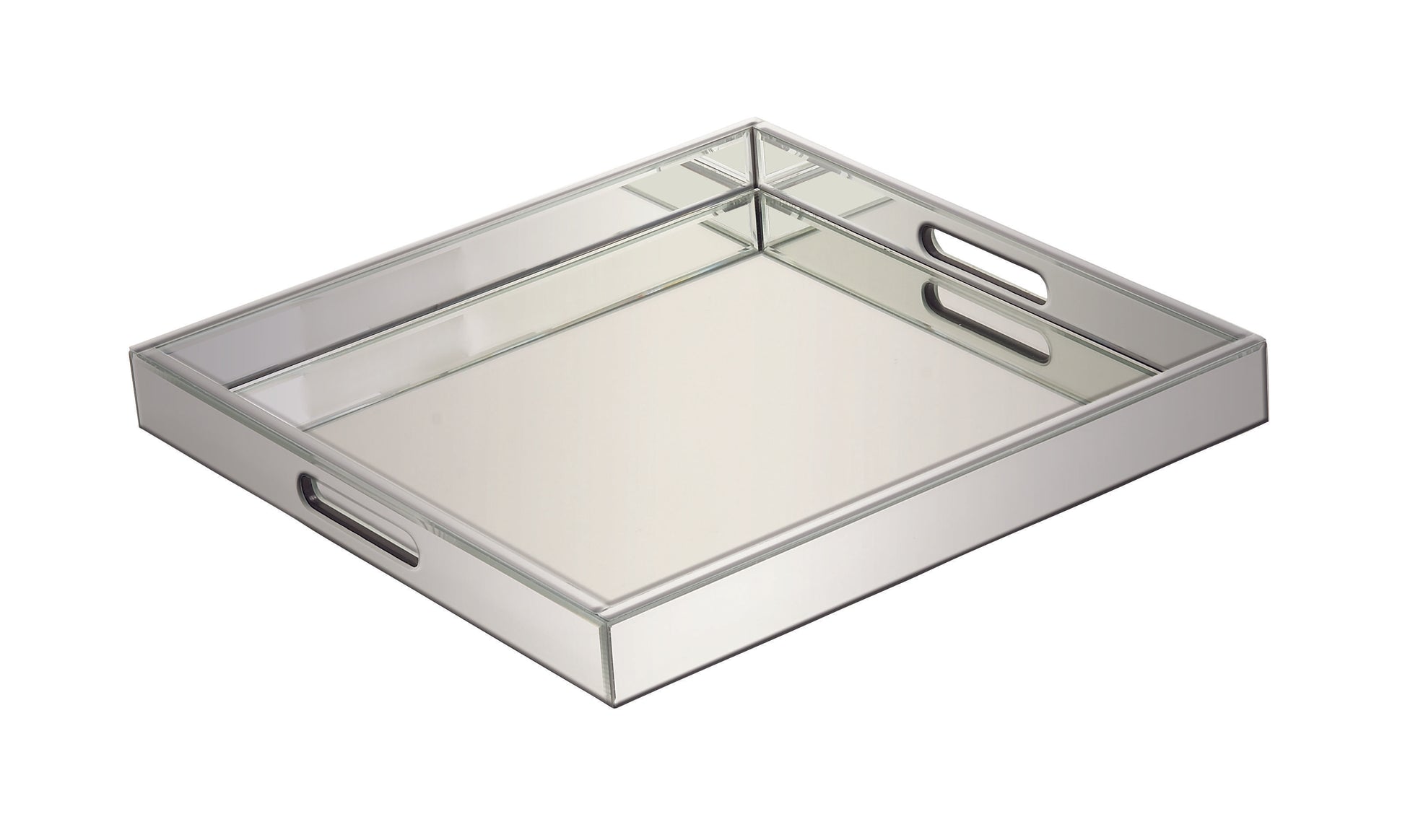 Silver Wooden Mirrored Living Room Decor Tray