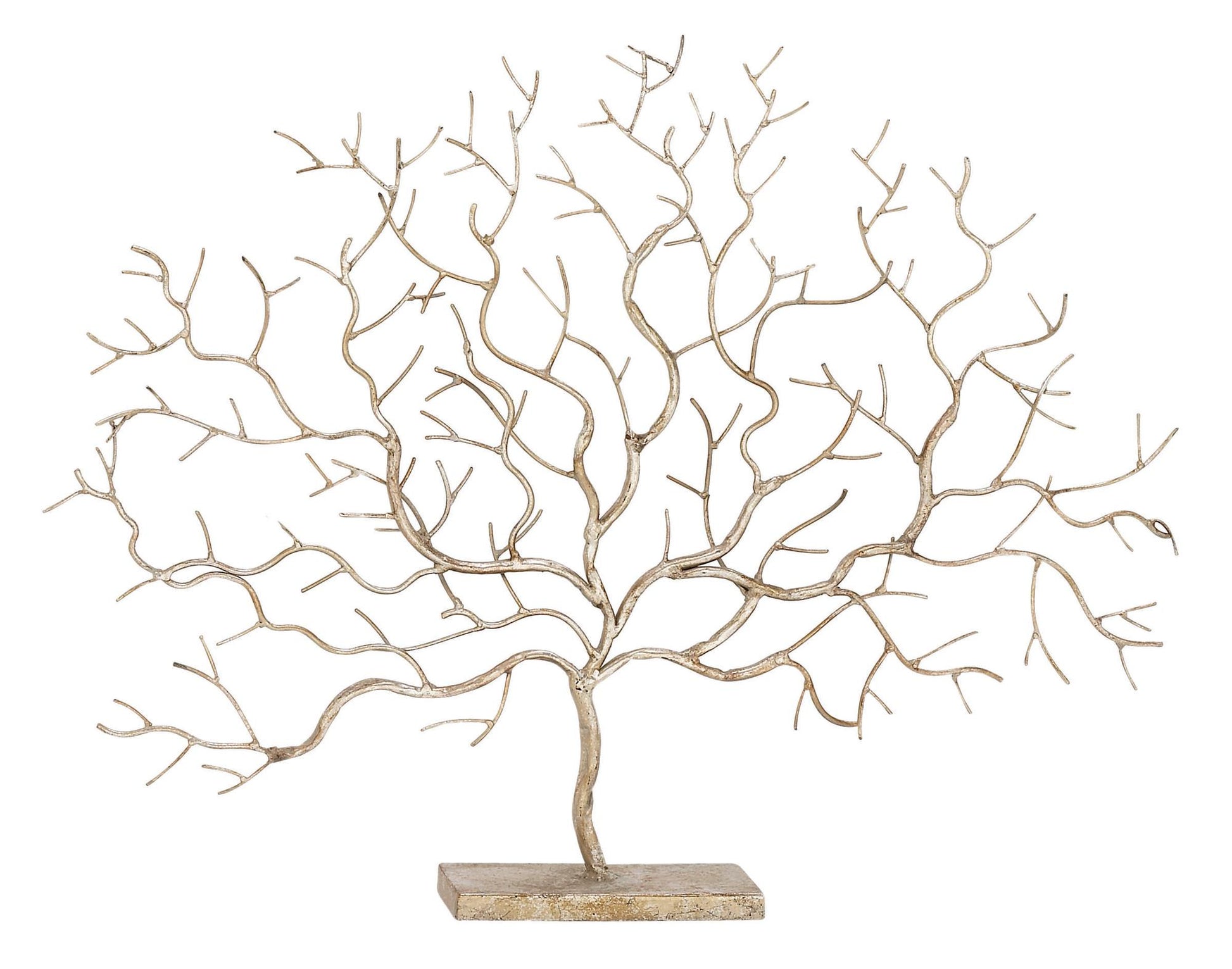 Tree Silver Metal Decorative Sculpture