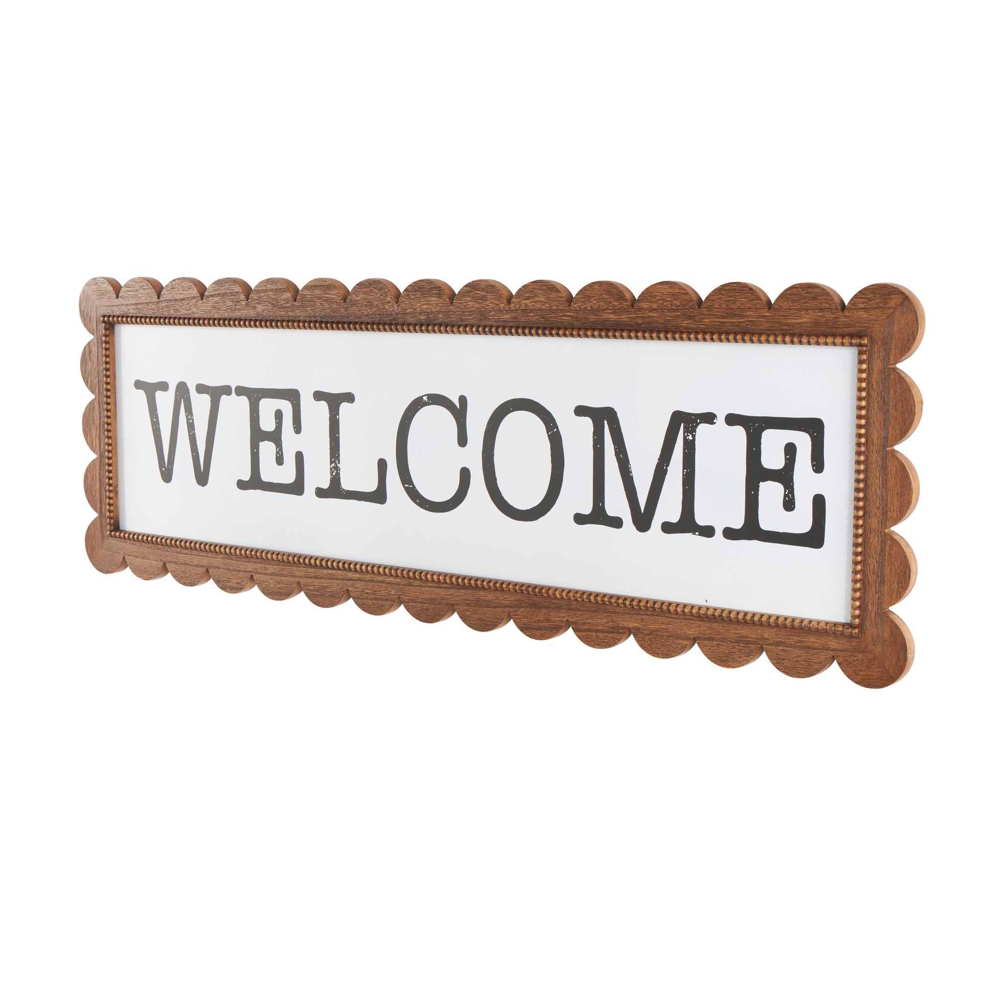 Sign Brown Wood Handmade Welcome Home Decorative Sign with Black Lettering