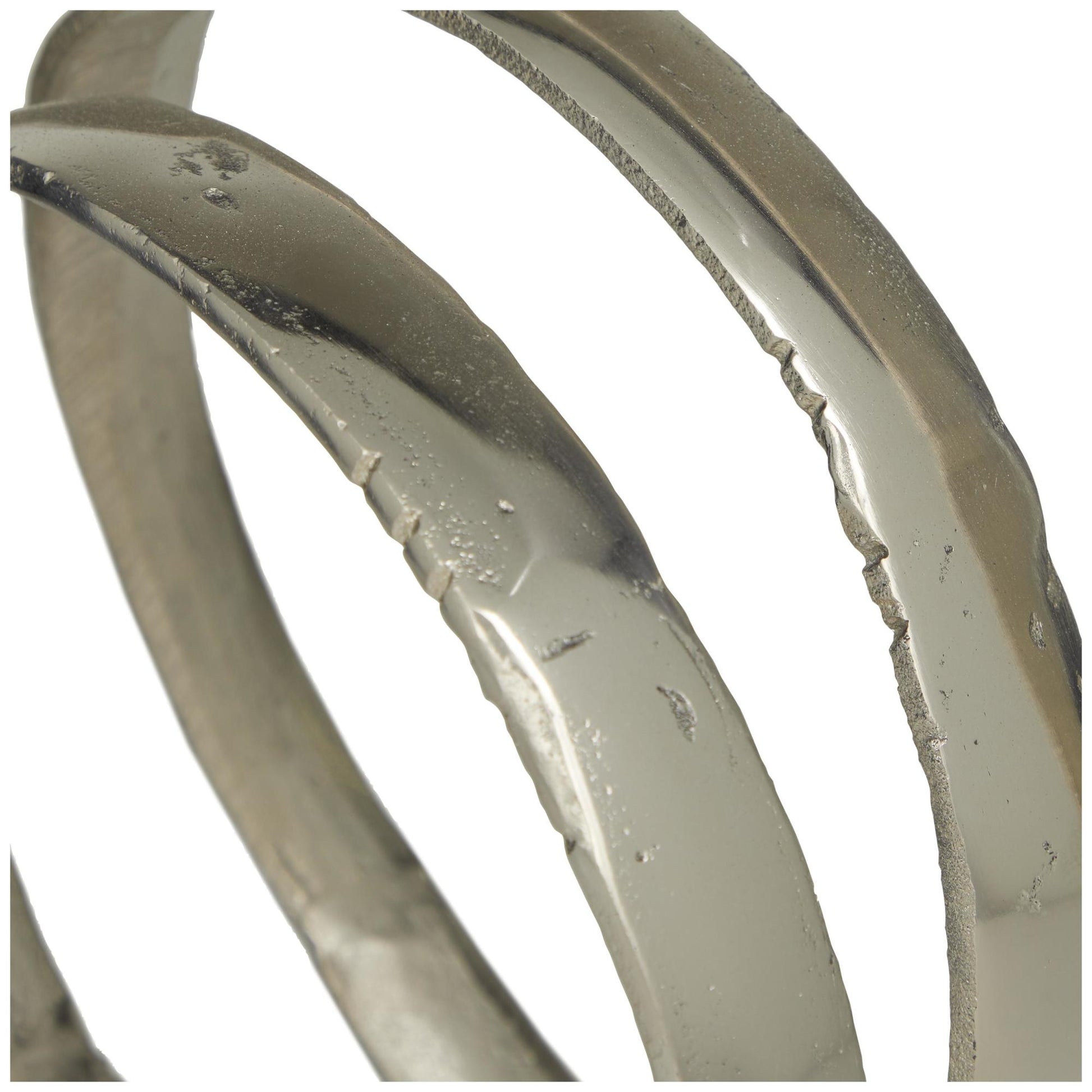 Abstract Aluminum Metal Looped Decorative Sculpture