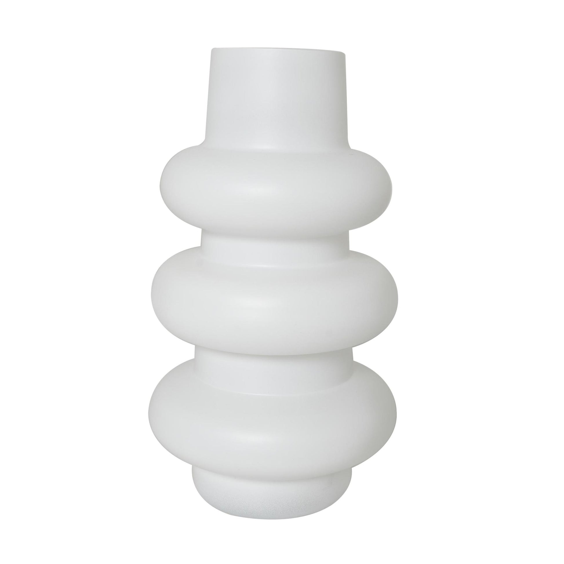 Set of 2 Glass Dimensional Bubble Decorative Vase
