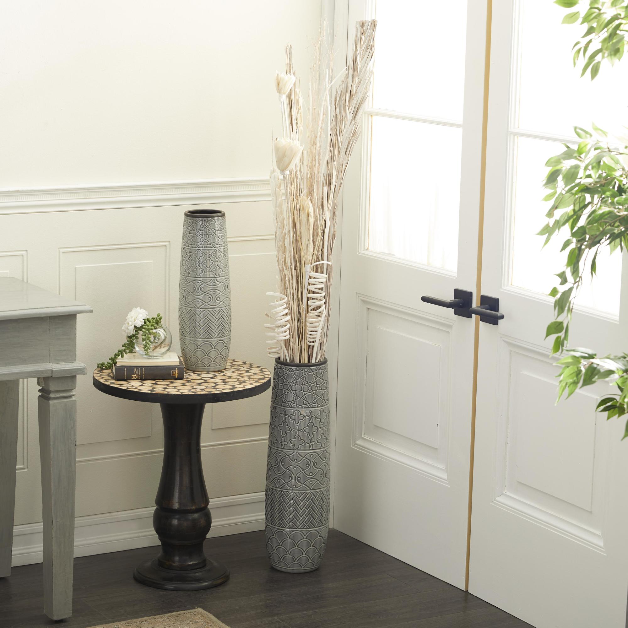 Set of 2 Pigeon pea Brown Dried Plant Tall Sticks Home Decor Natural Foliage