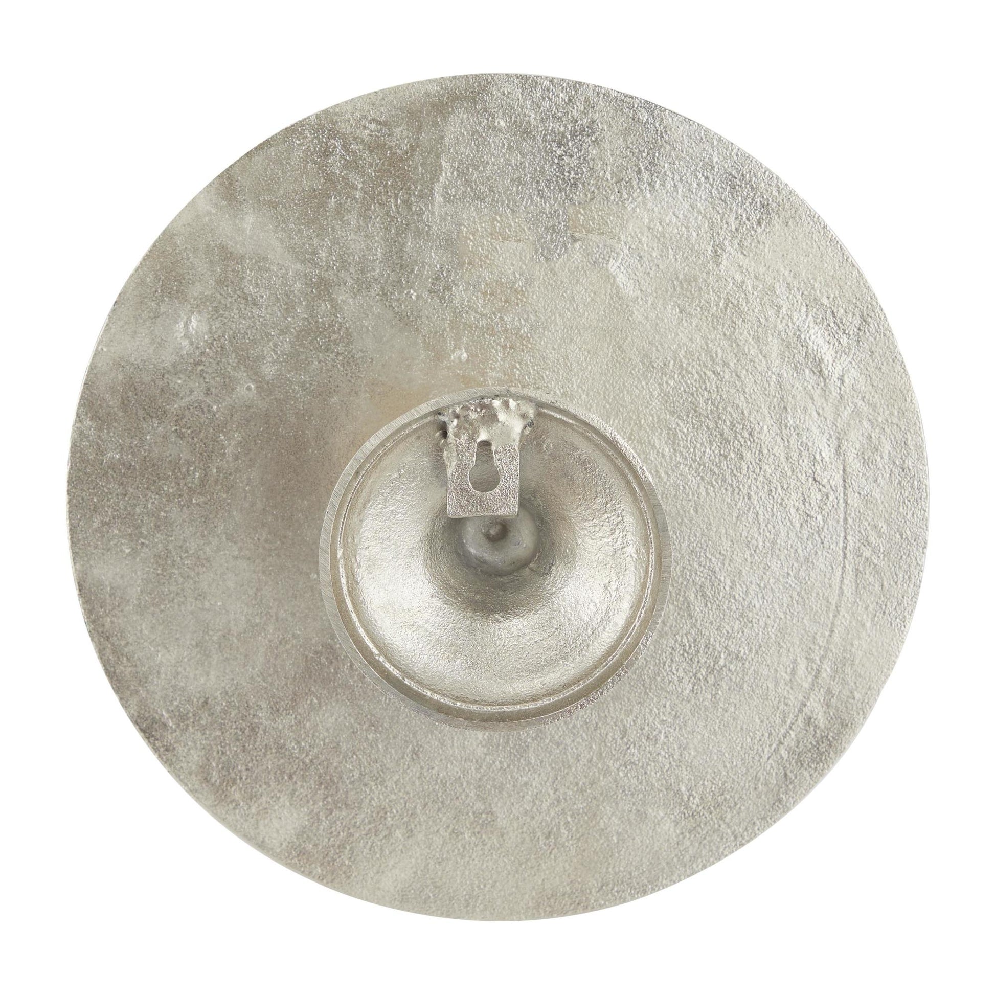 Set of 3 Plate Silver Aluminum Metal Carved Designs Home Wall Decor