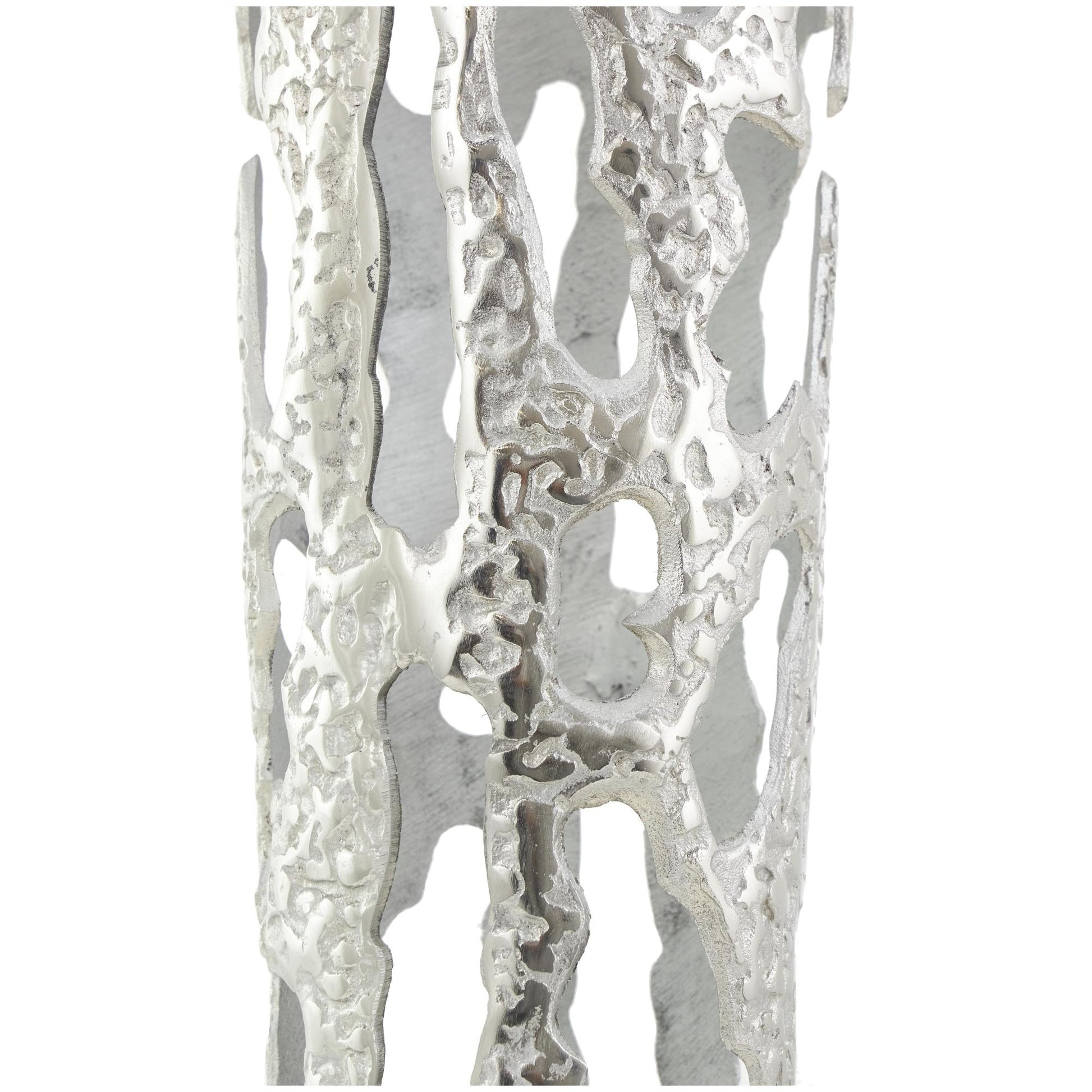 Abstract Aluminum Metal Drip Decorative Vase with Melting Designed Body