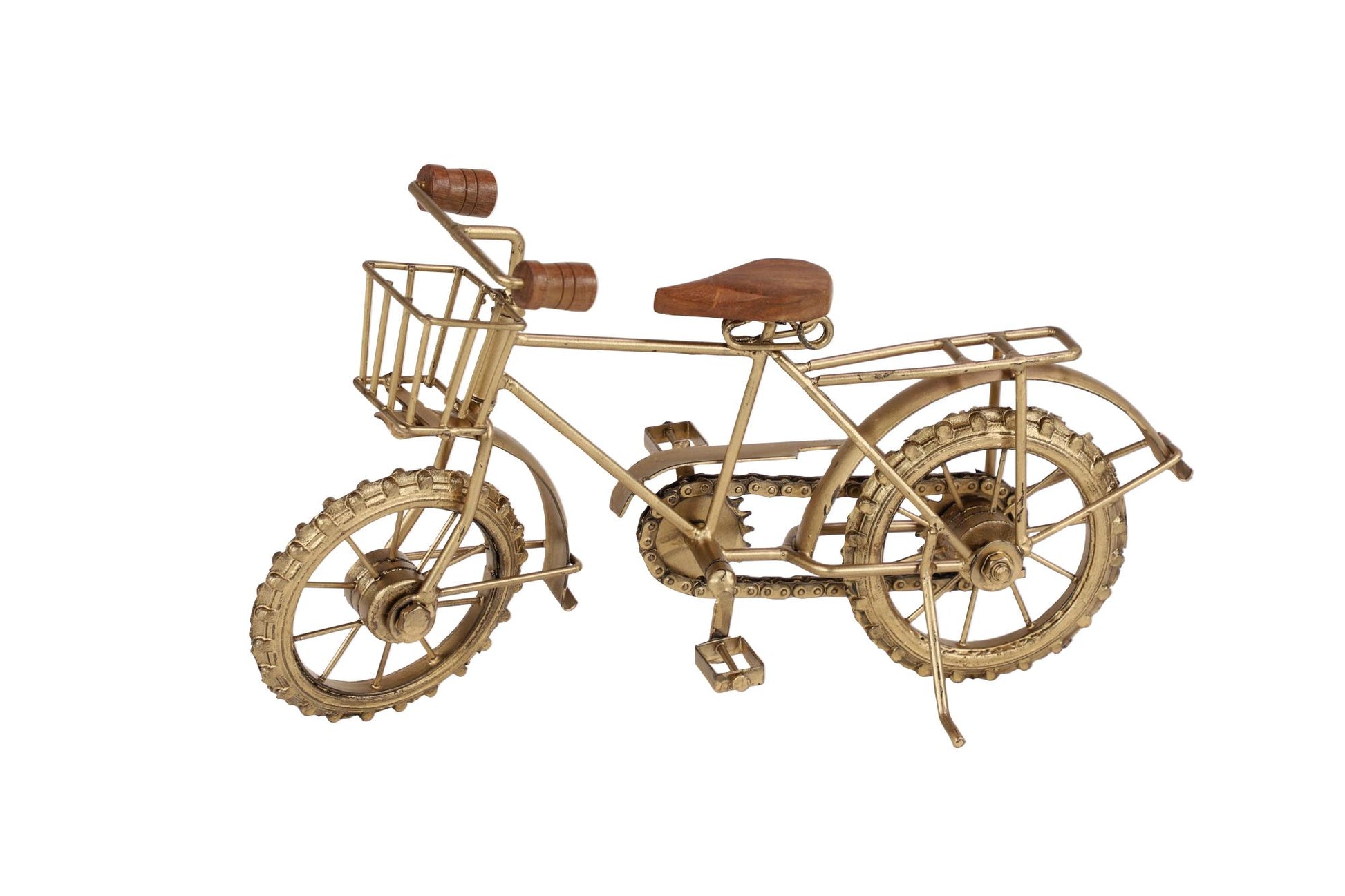 Bike Gold Metal Decorative Sculpture