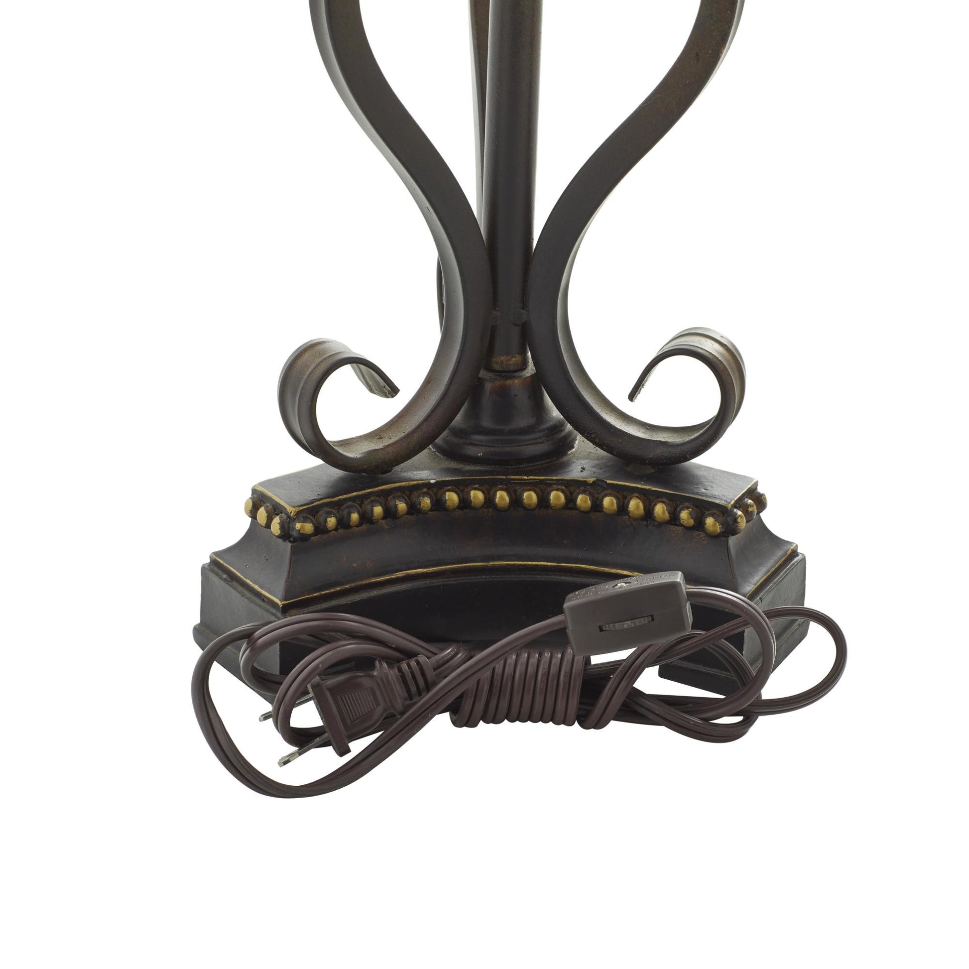 Set of 2 Scroll Brown Metal Room Uplight