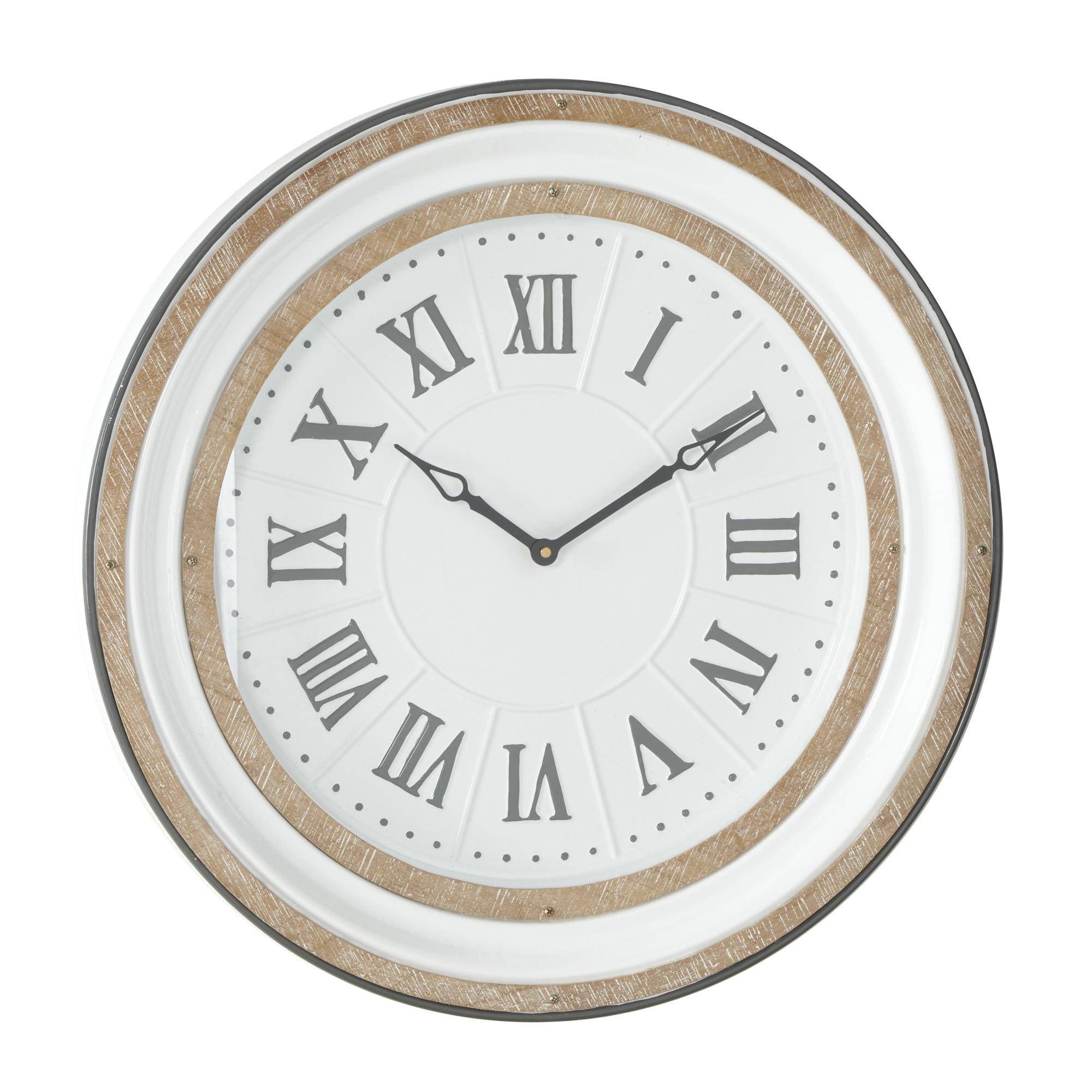 White Metal Decorative Wall Clock