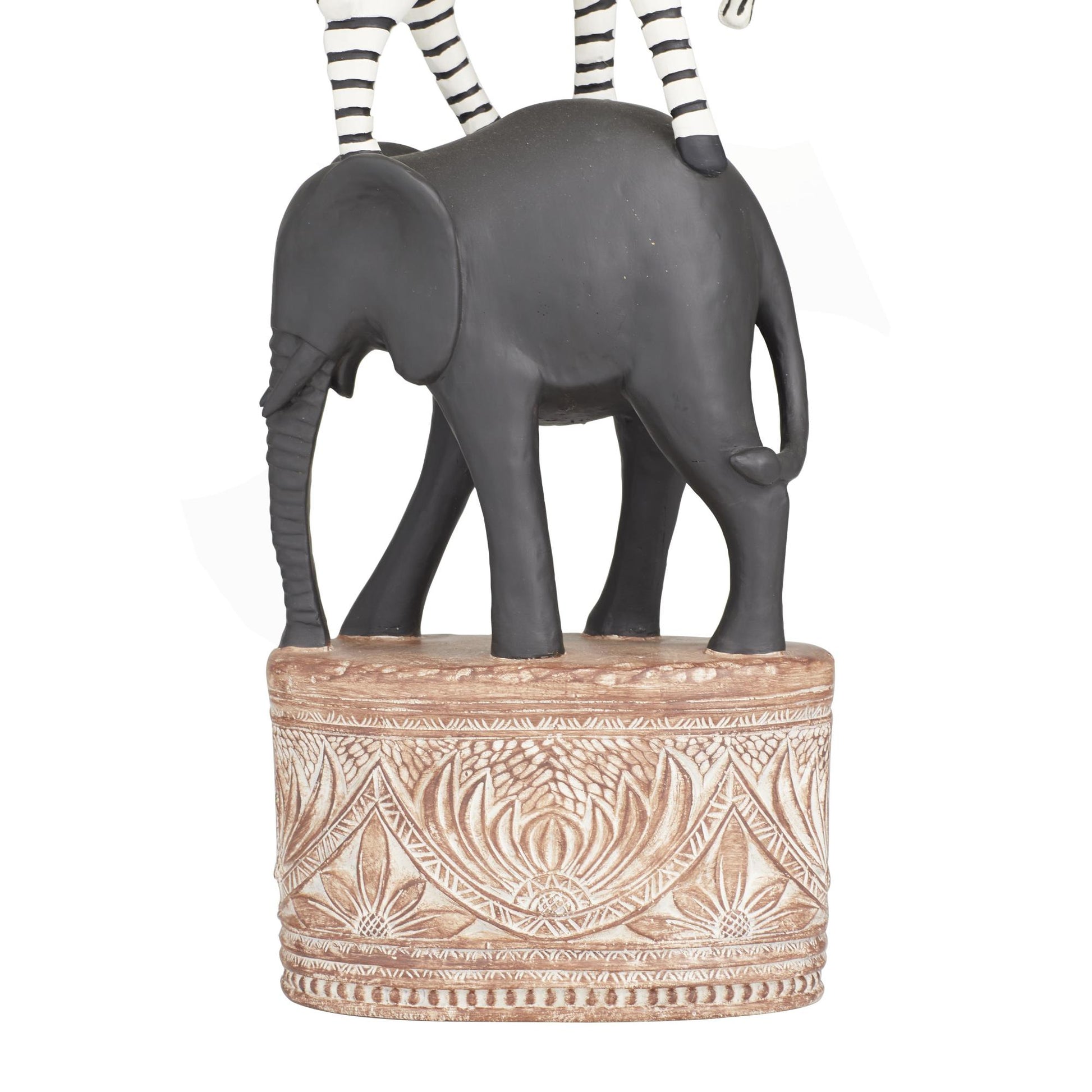 Safari Animals Multi Colored Polyresin Decorative Sculpture