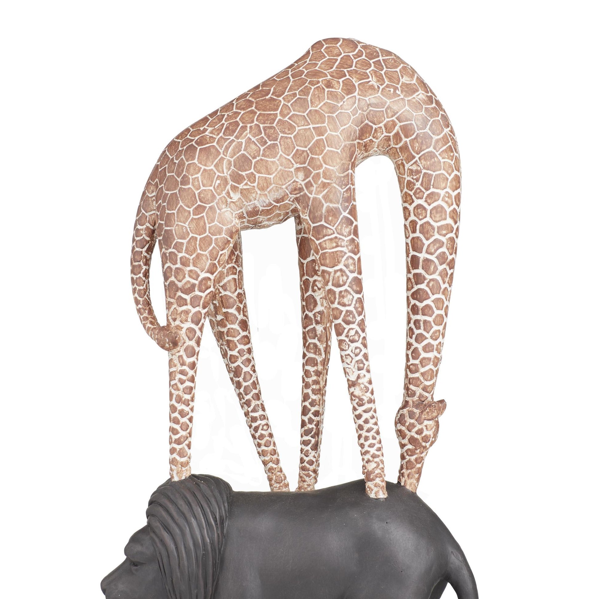 Safari Animals Multi Colored Polyresin Decorative Sculpture