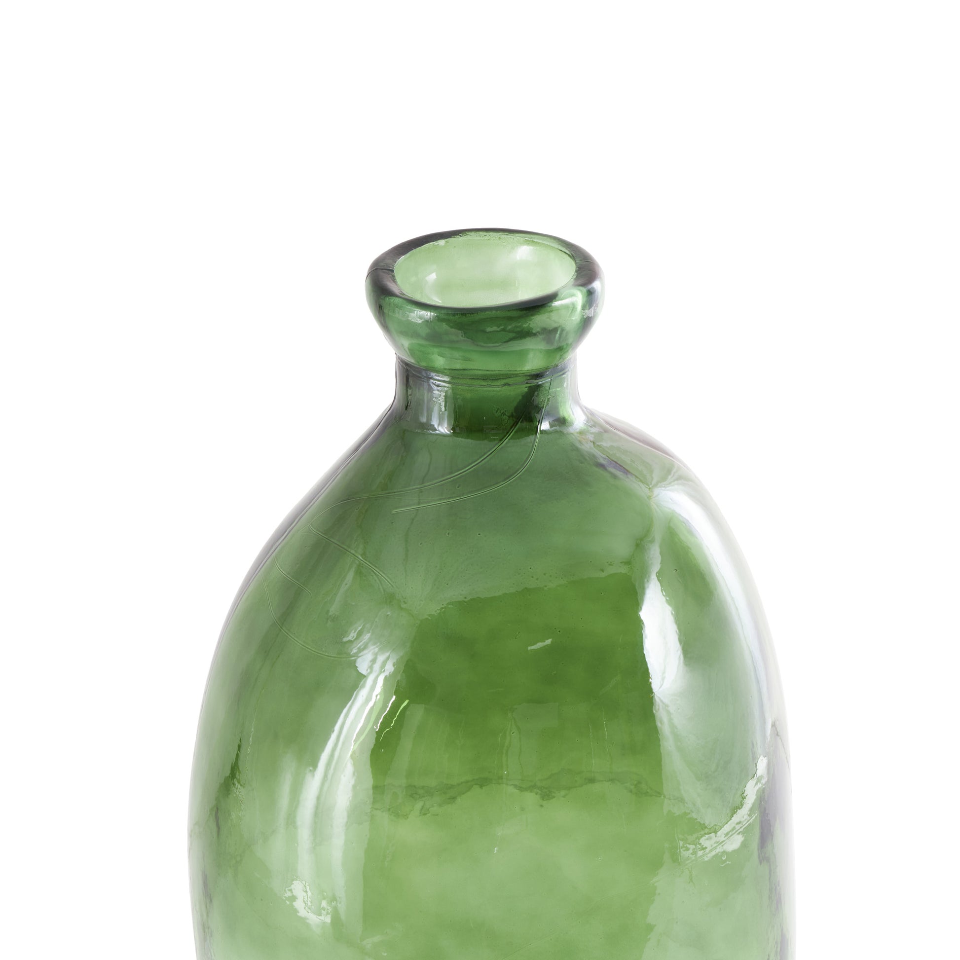 Abstract Recycled Glass Handmade Spanish Bottleneck Decorative Vase