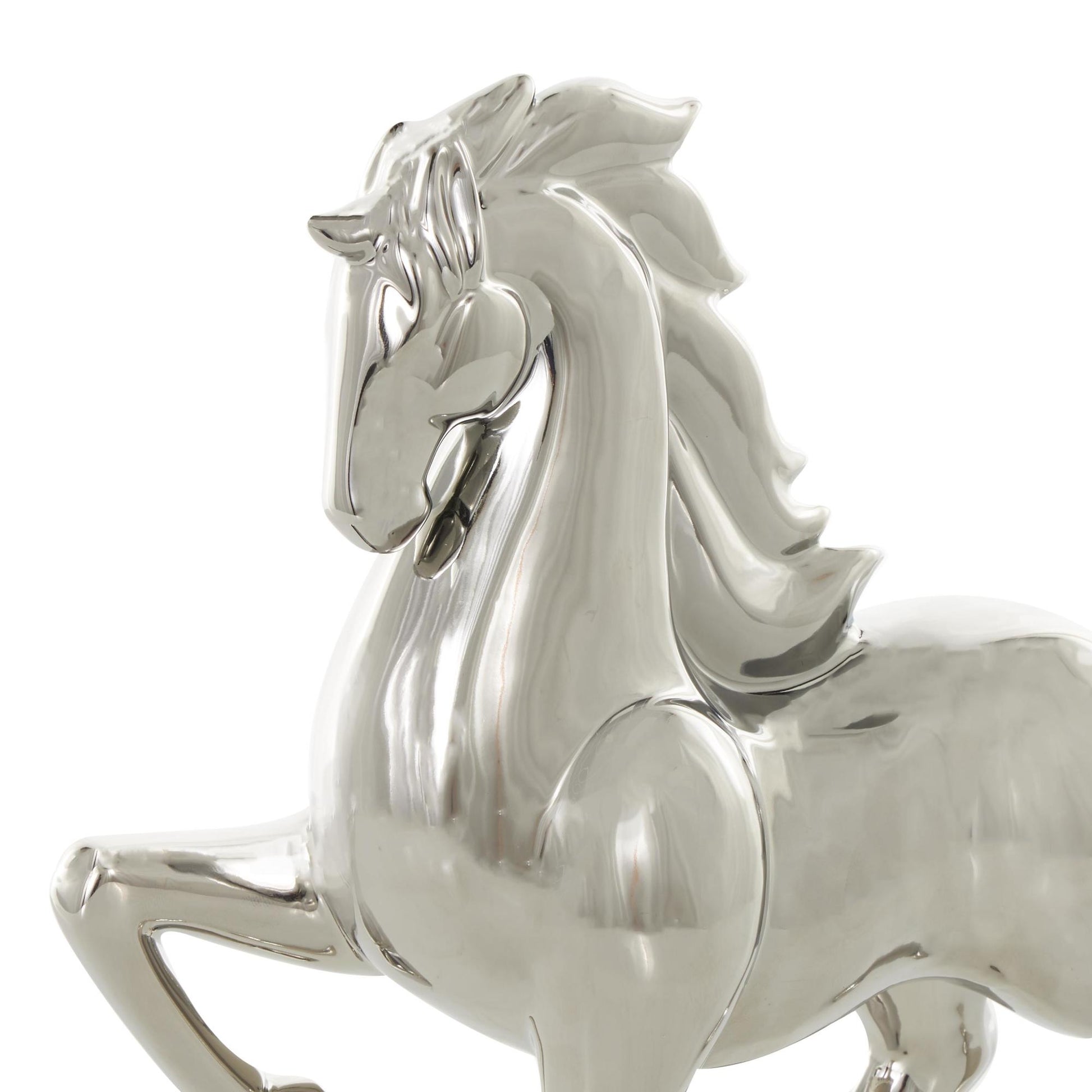 Horse Ceramic Prancing Decorative Sculpture