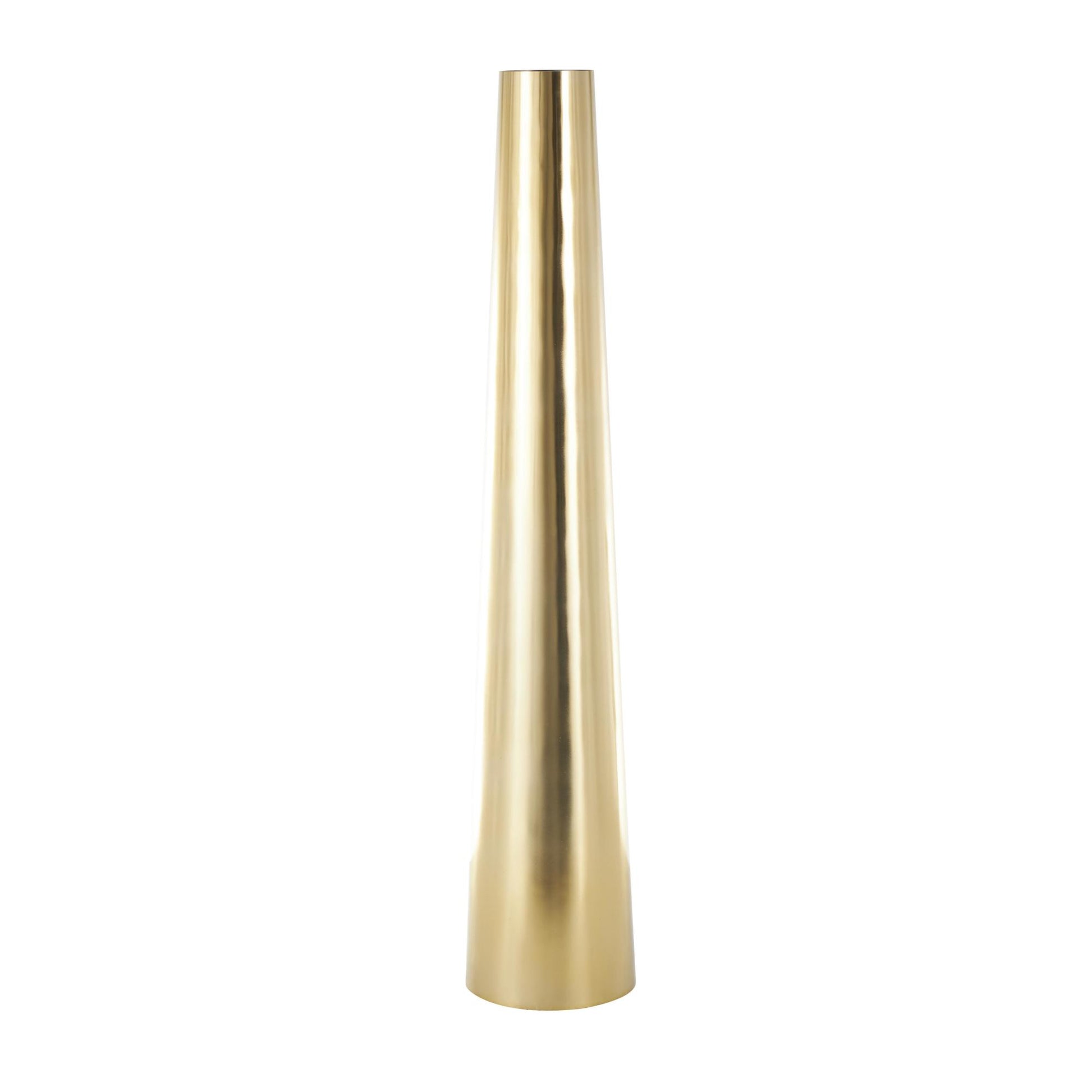 Aluminum Metal Decorative Vase 9" x 9" x 31"