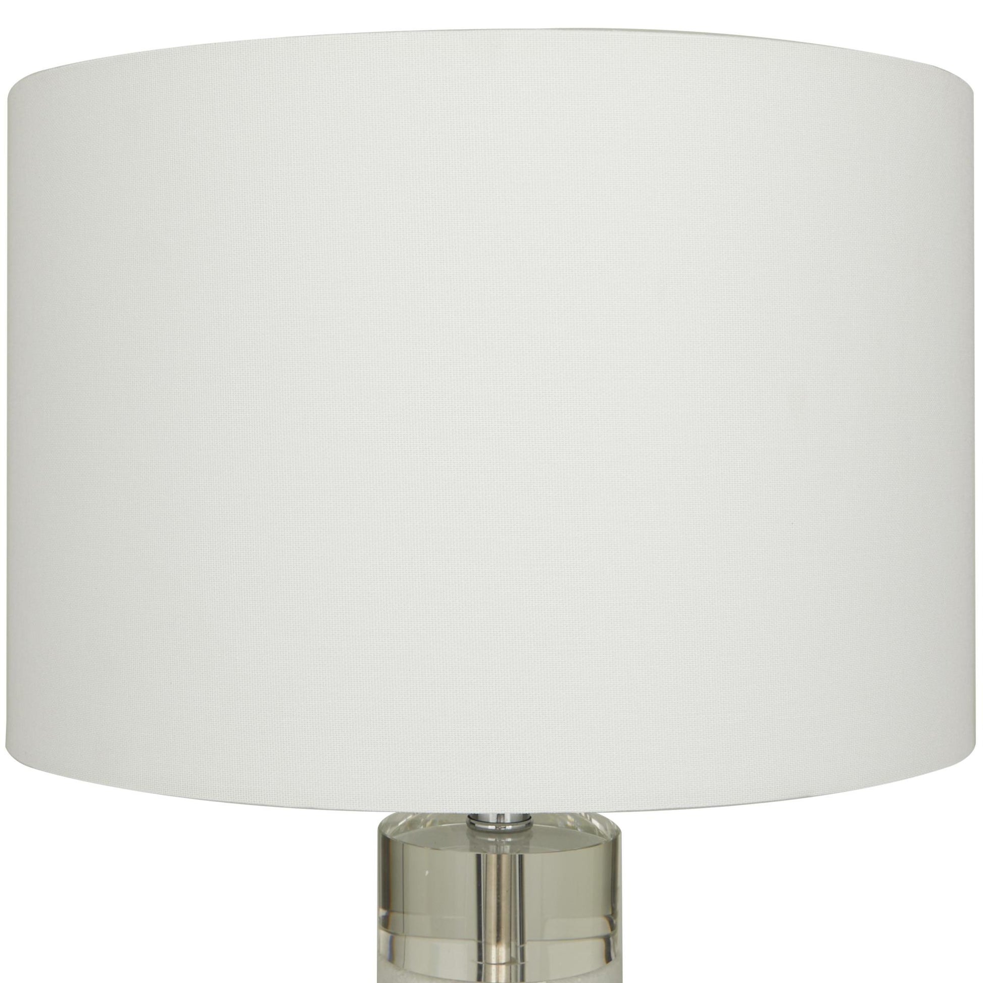 Marble Slender Stand Room Table Lamp with Drum Shade