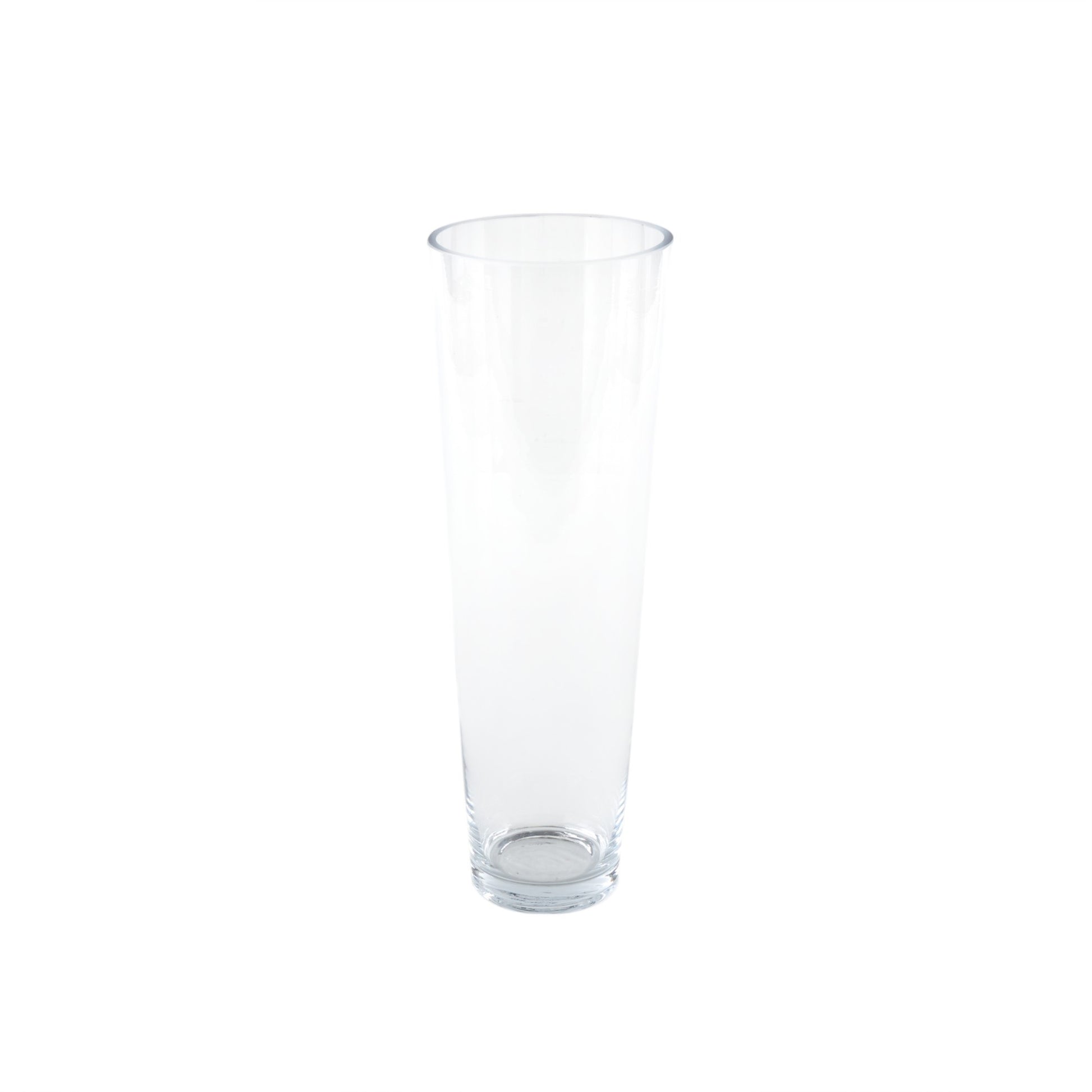 Clear Glass Tall Decorative Vase