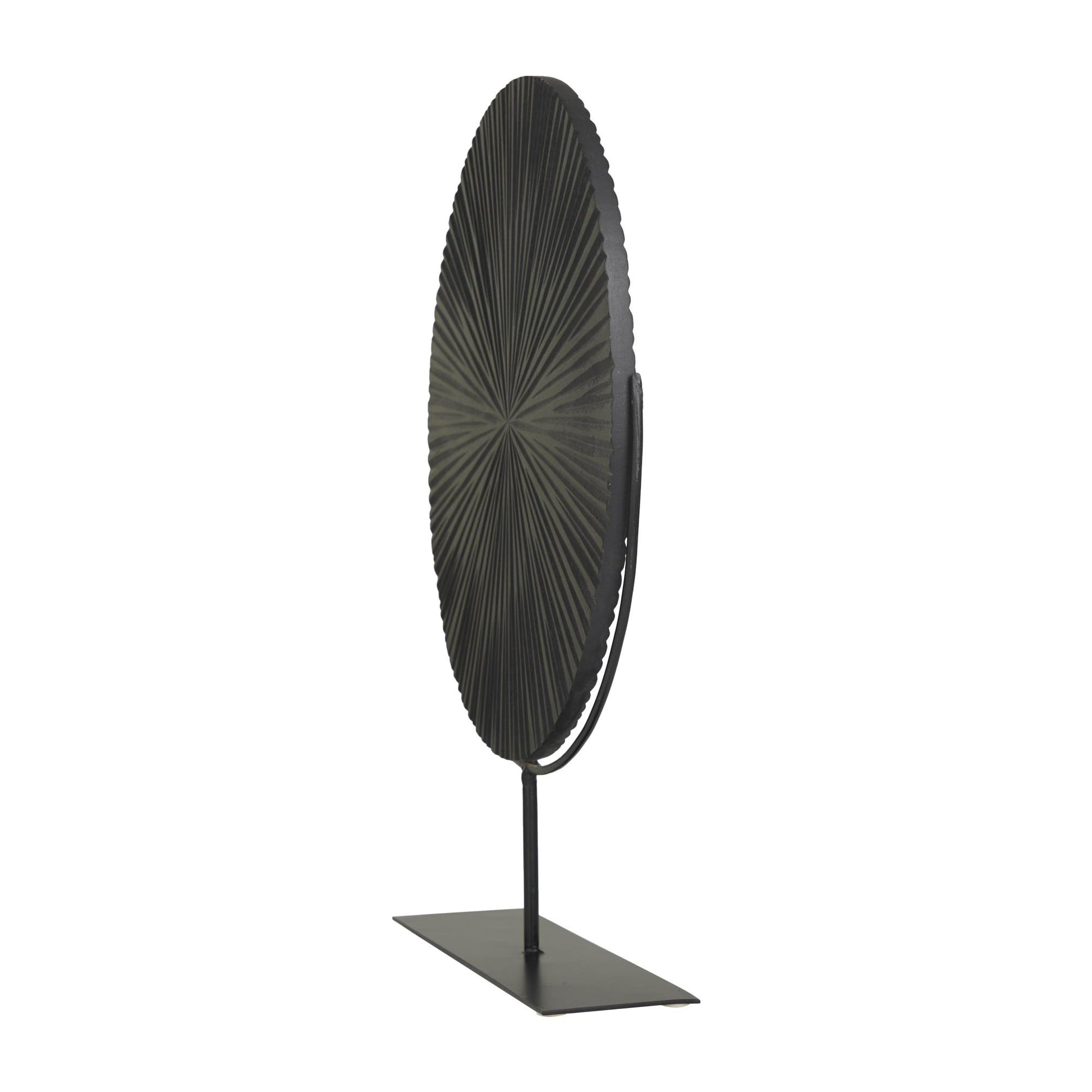 CosmoLiving by Cosmopolitan Starburst Metal Carved Decorative Sculpture with Stand