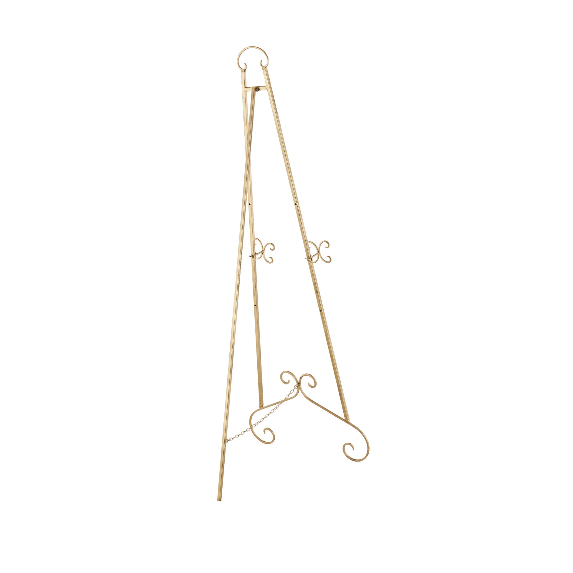 Scroll Metal Tall Adjustable Floor 3 Tier Display Easel