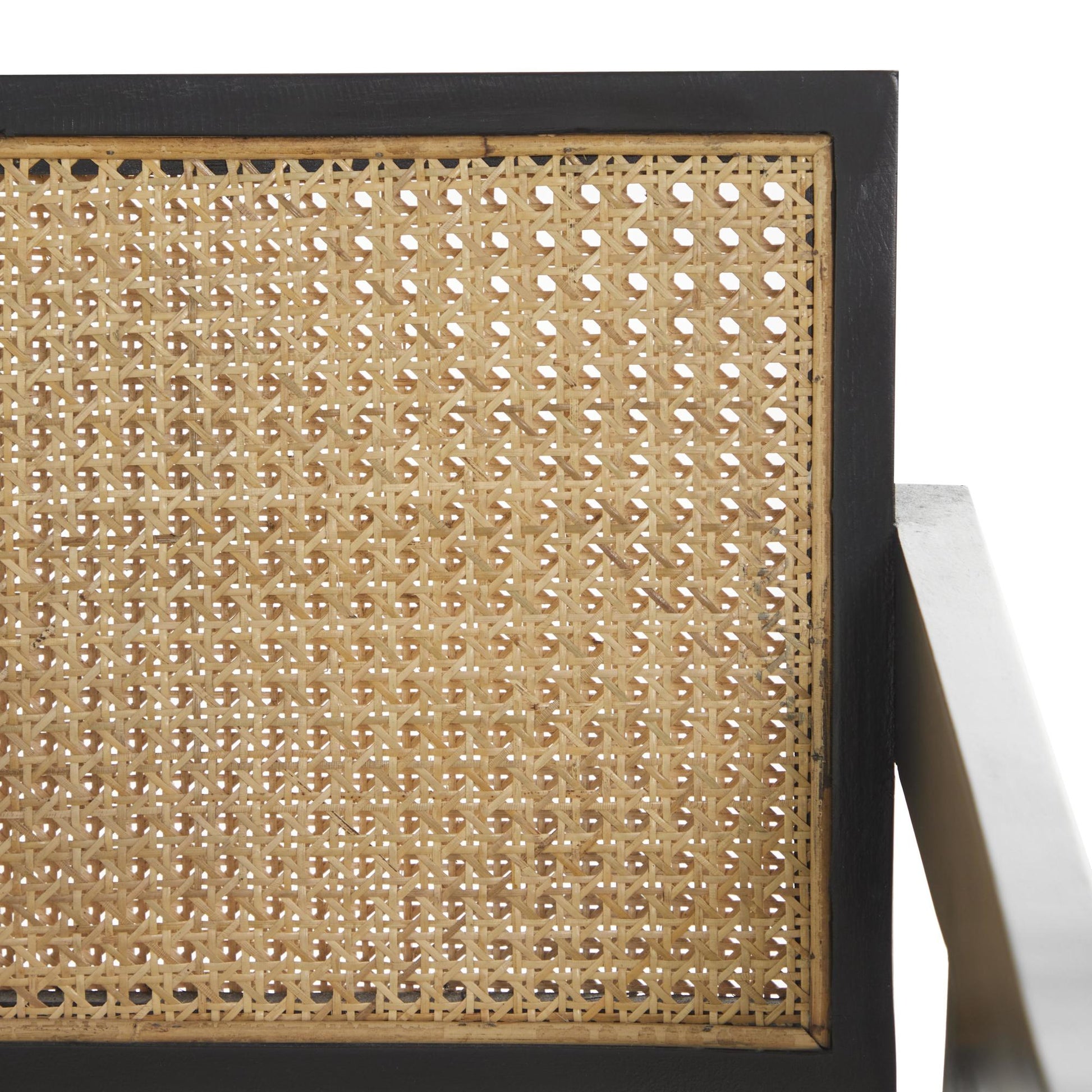 Teak Wood Handmade Woven Living Room Accent Chair with Armrests 20" x 19" x 30"