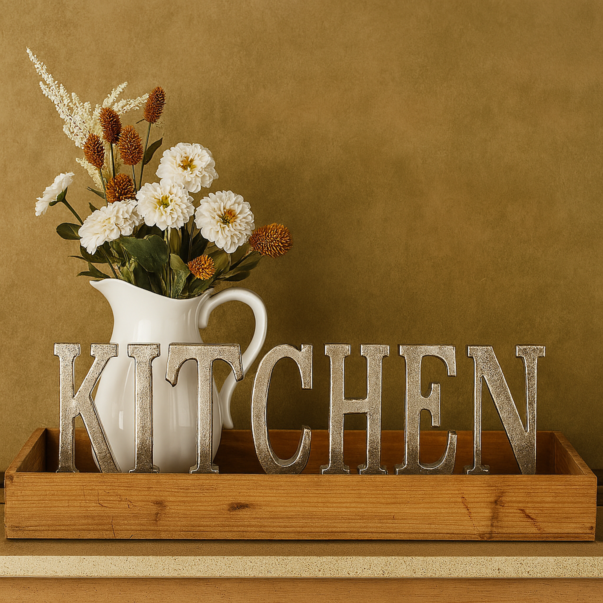Brown Wood Living Room Decor Tray