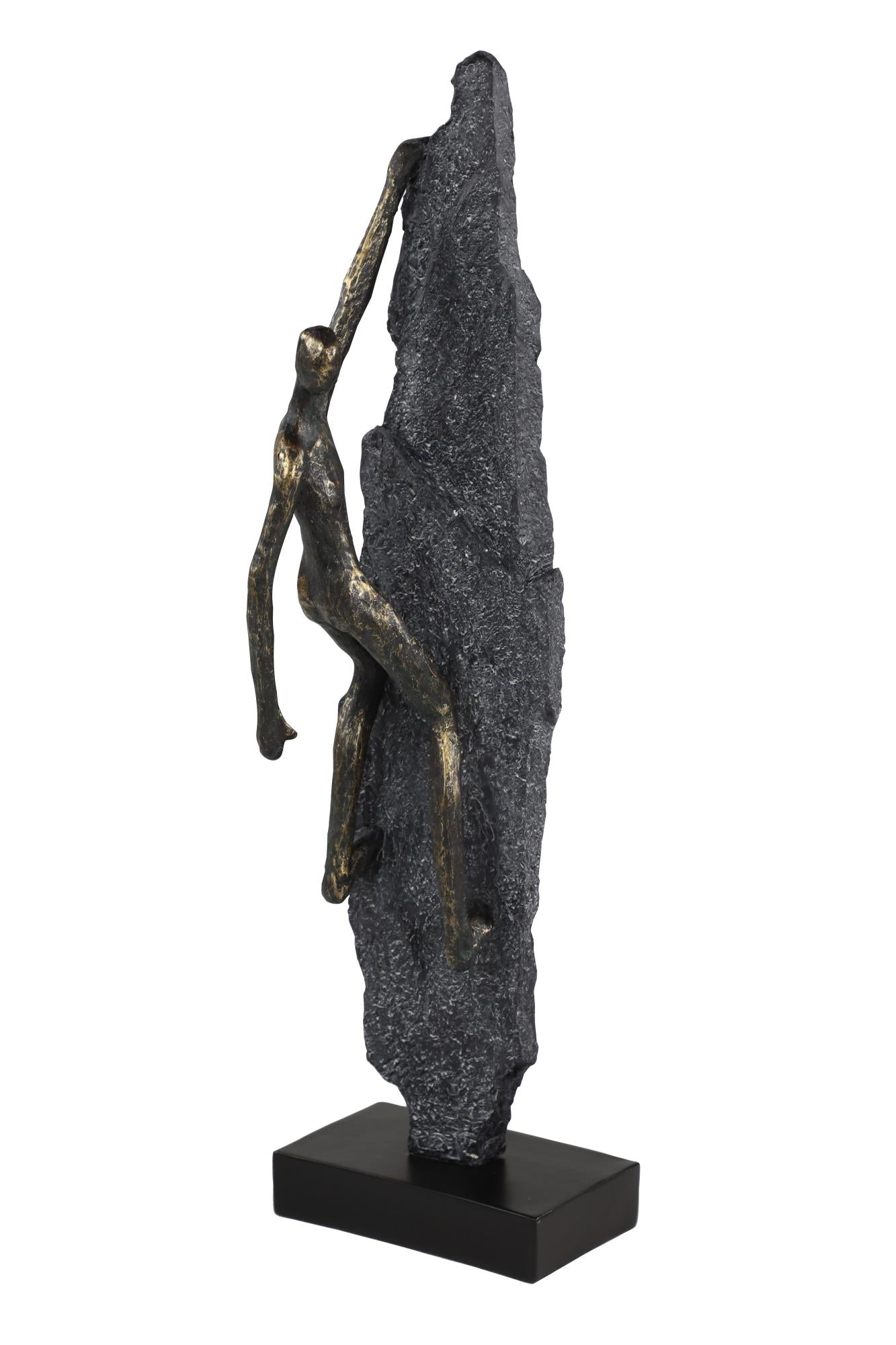 People Bronze Polystone Climbing Decorative Sculpture