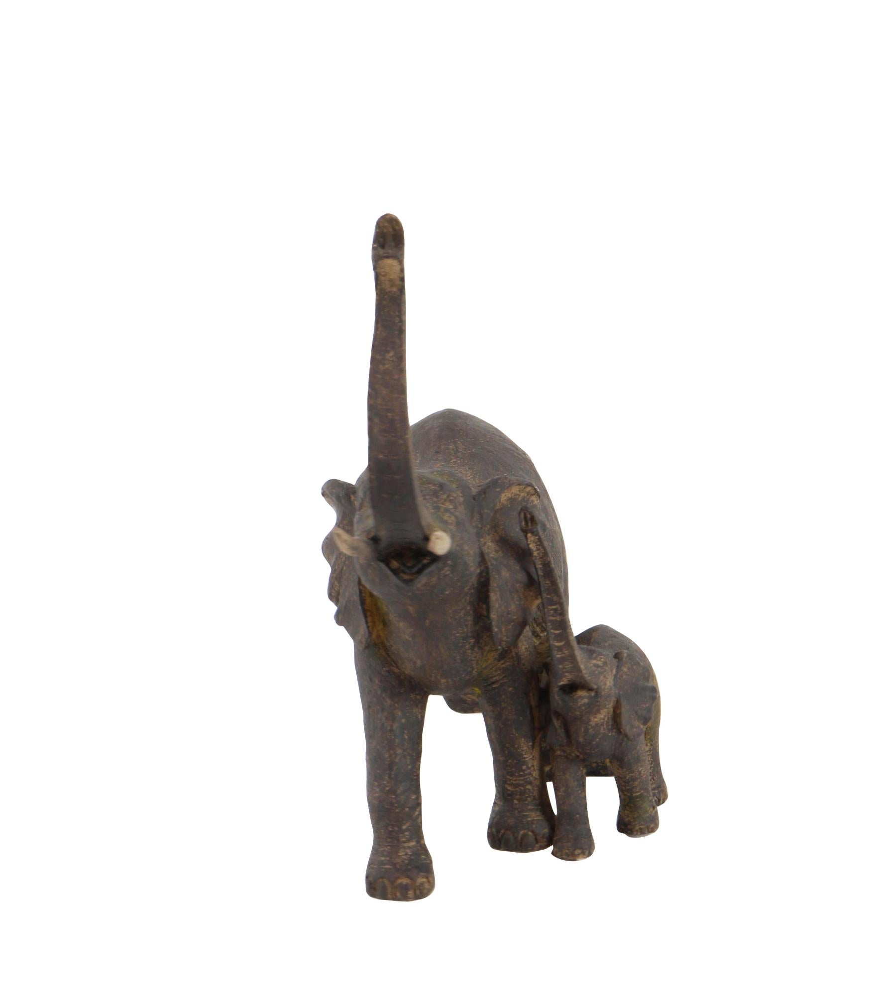 Elephant Brown Polystone Decorative Sculpture