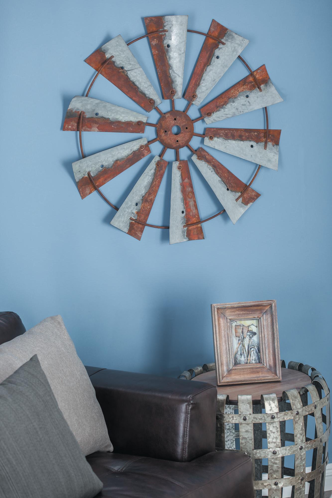 Windmill Metal Indoor Outdoor Home Wall Decor