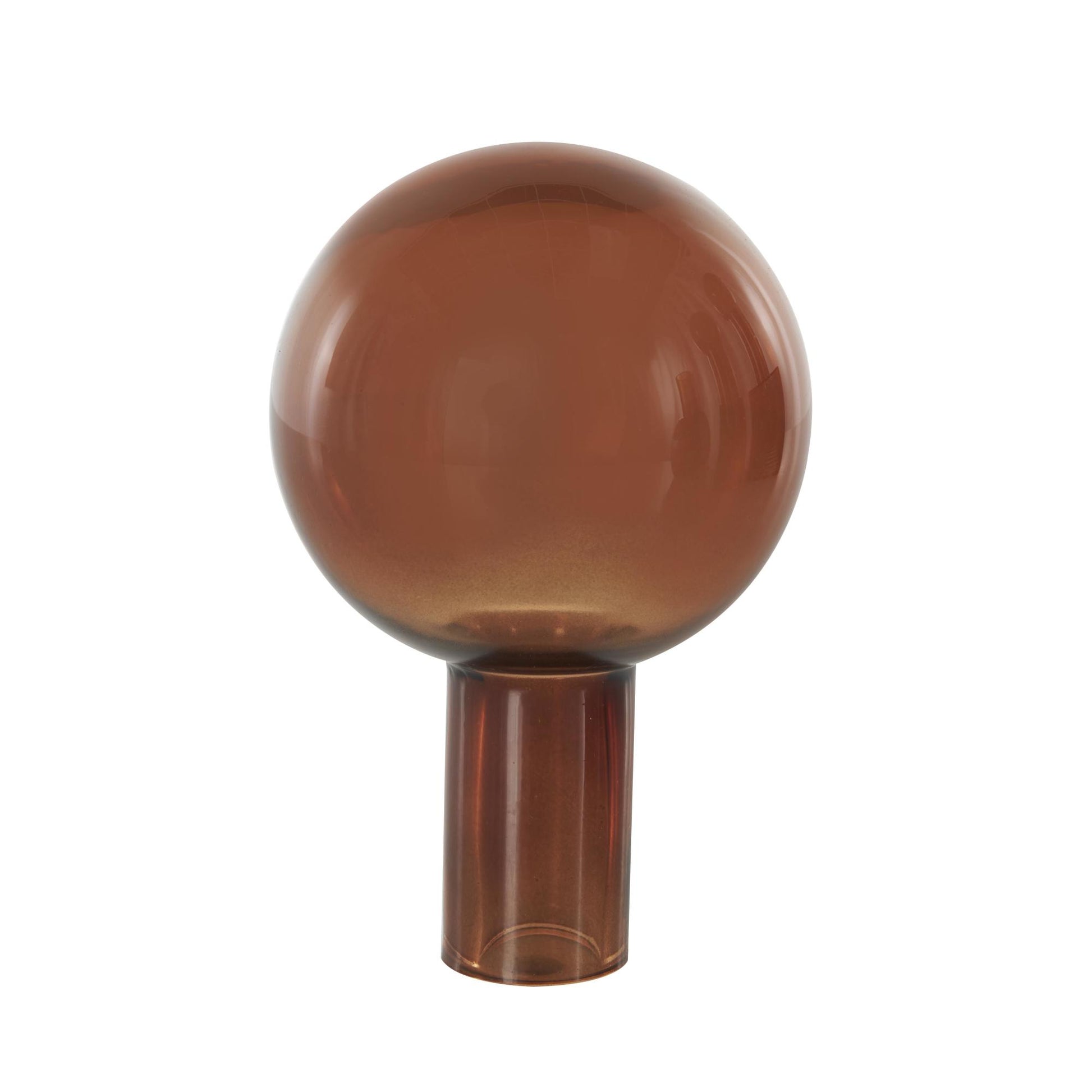 Set of 3 Geometric Brown Glass Triangle, Circle, Square Ombre Living Room Decorative Jars