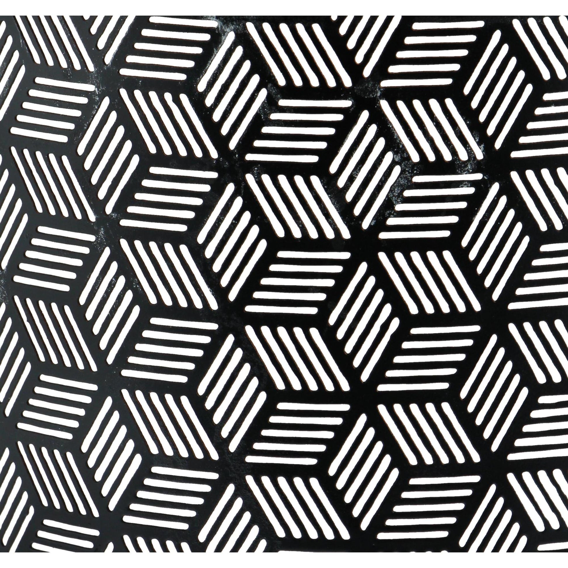 Geometric Metal Office Bathroom Small Waste Bin with Laser Carved Design