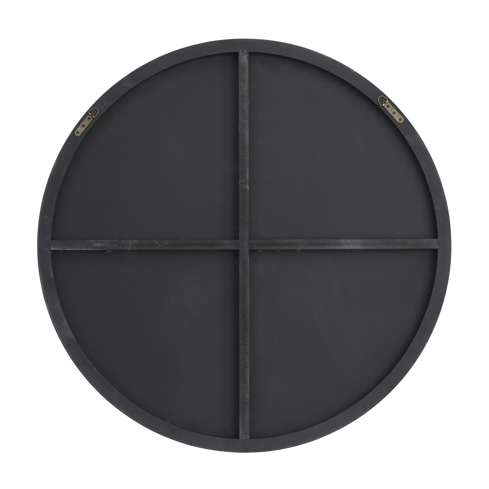 Wooden Large Round Minimalistic Room Wall Mirror with Thin Frame 42" x 2" x 42"