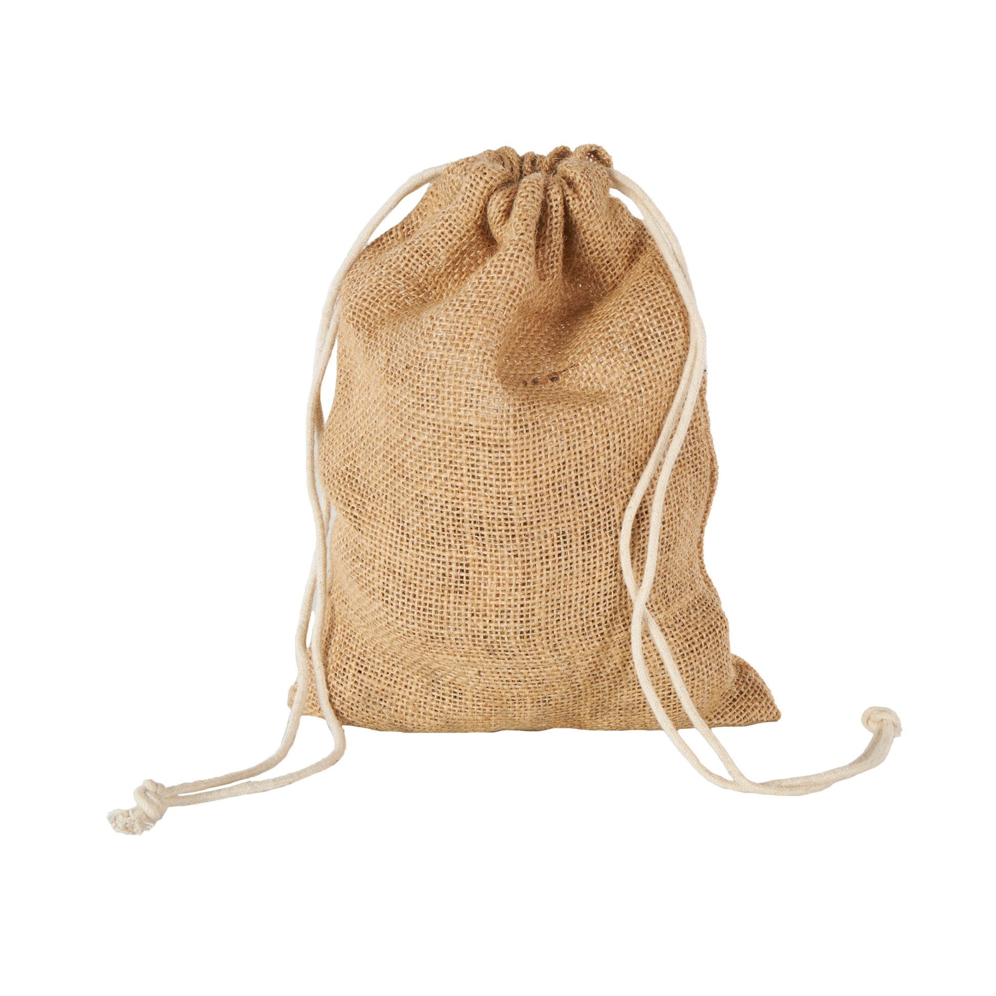 Set of 36 Bell Gold Metal Tibetan Inspired Indoor Outdoor Decorative Bells with Brown Jute Rope and Canvas Tote