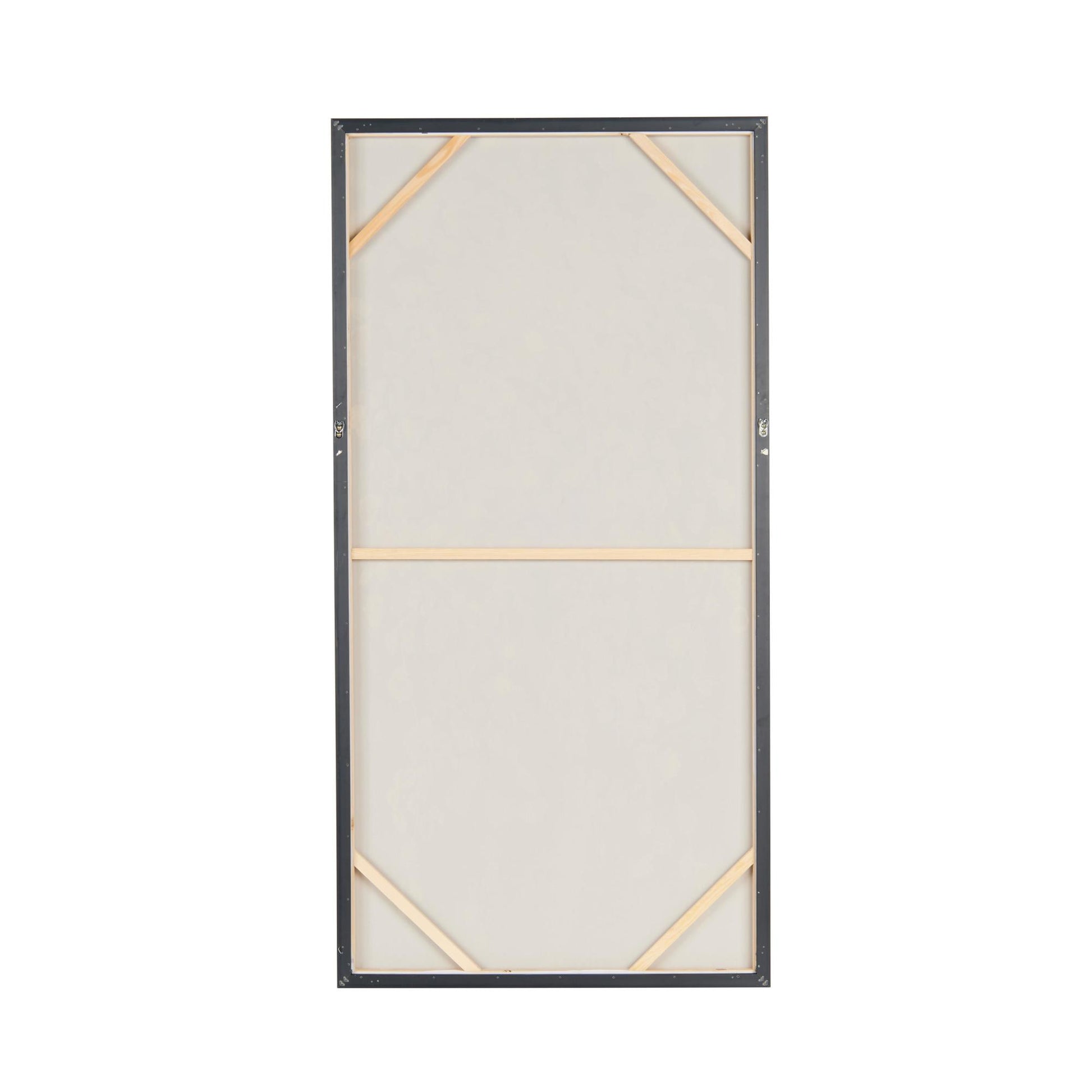 Tree Black Canvas Living Room Framed Wall Art with Gold Foil Accents