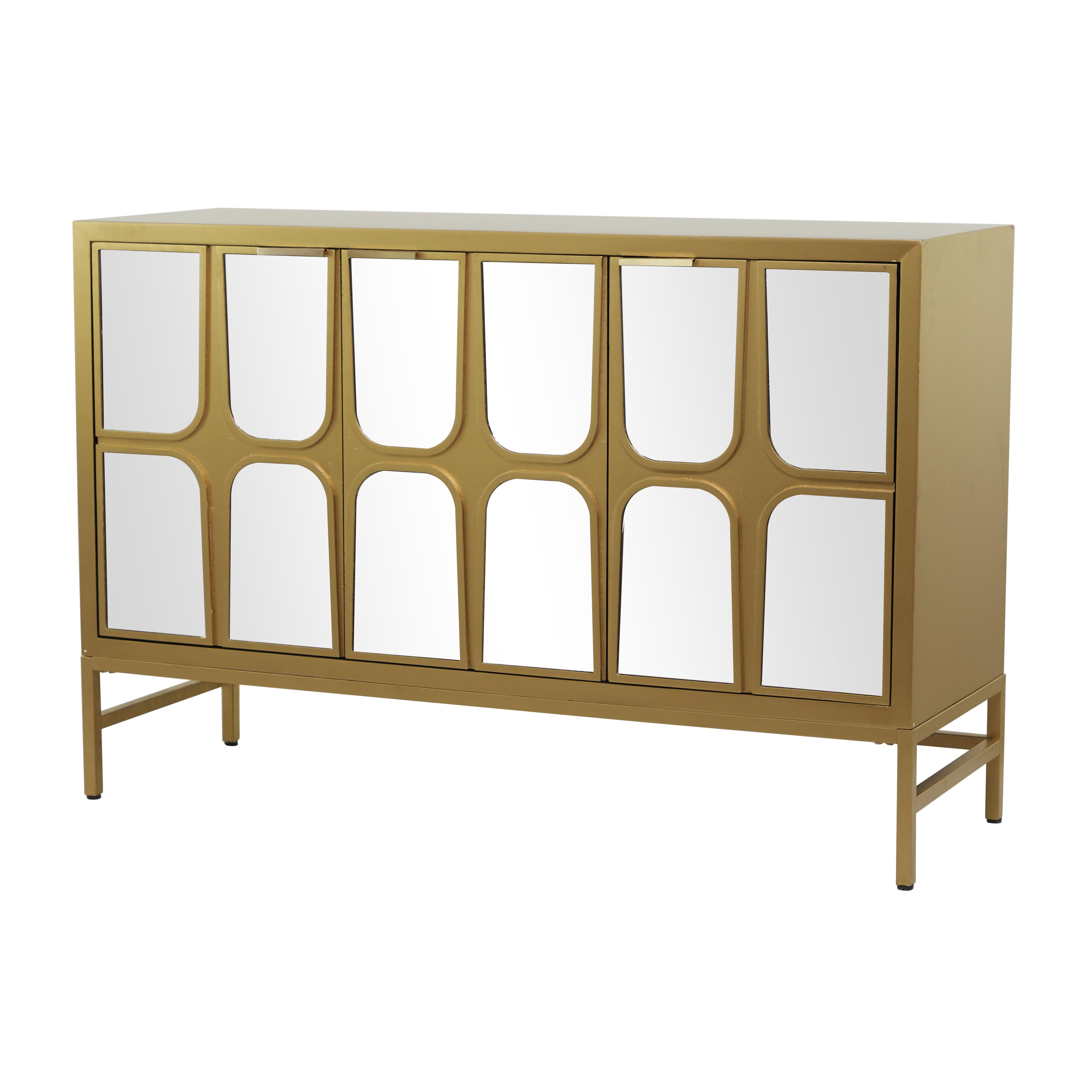 Wooden 3 Door Room Cabinet with Mirrored Front