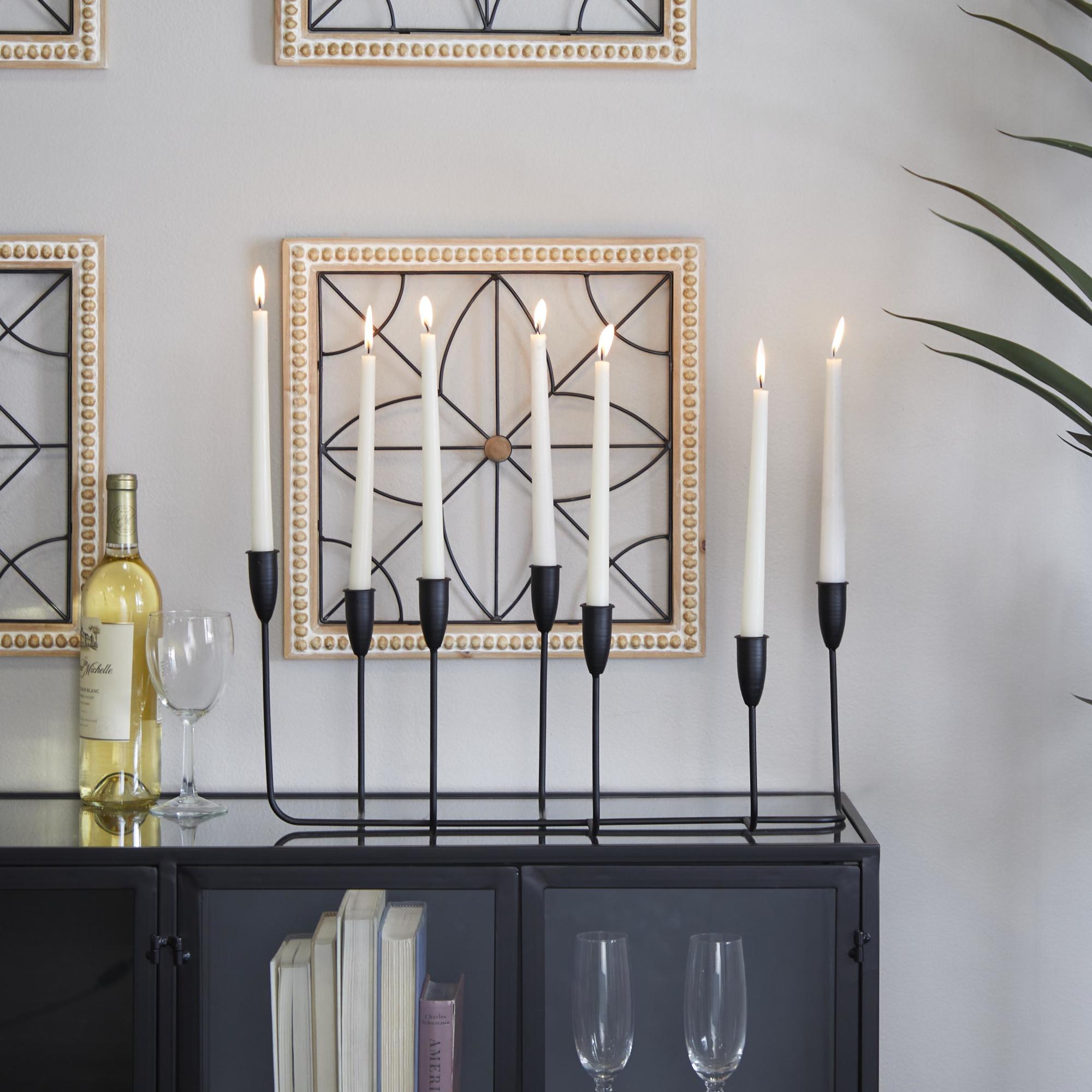 CosmoLiving by Cosmopolitan Metal Long Tapered 7 Holder Decorative Candelabra
