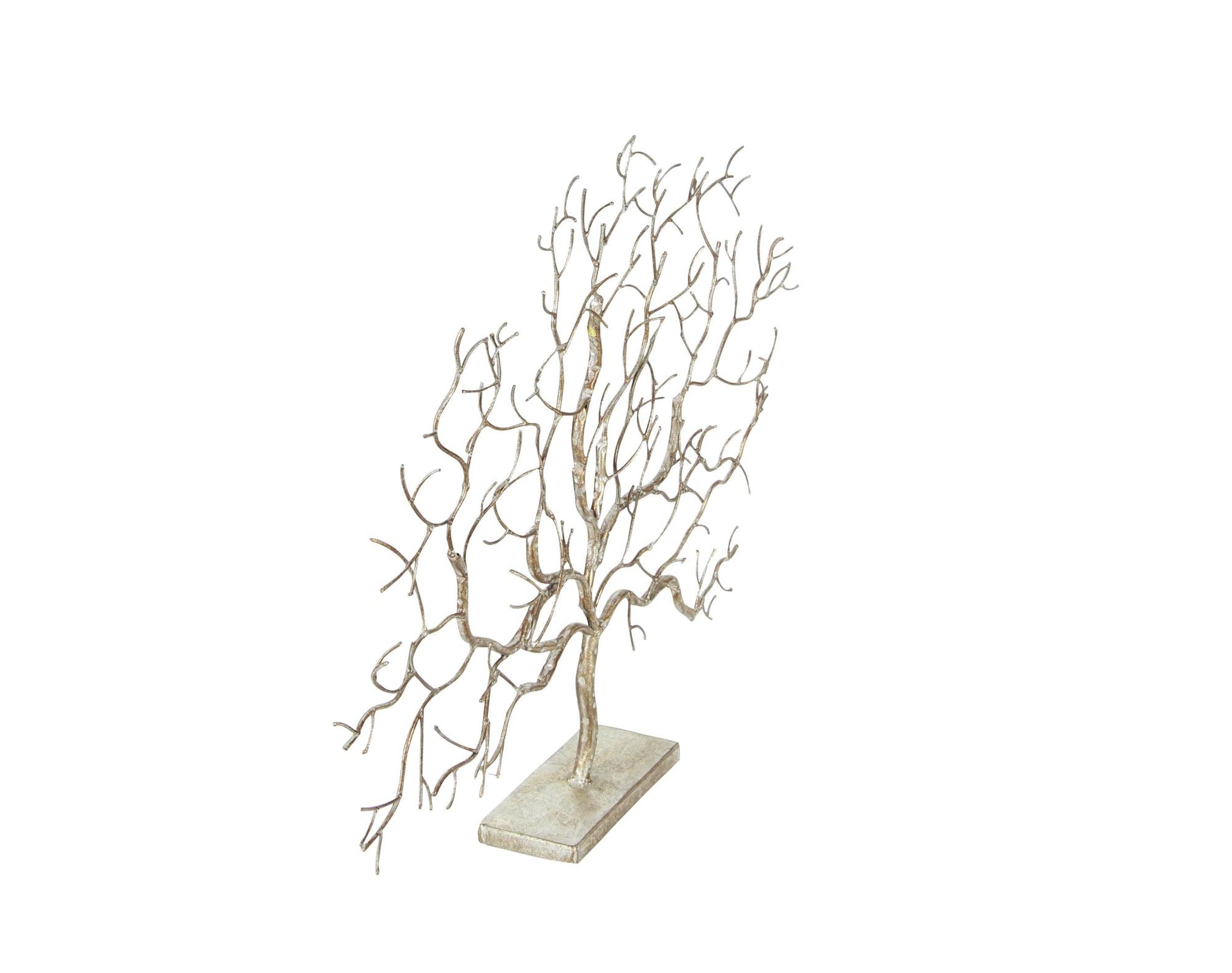 Tree Silver Metal Decorative Sculpture