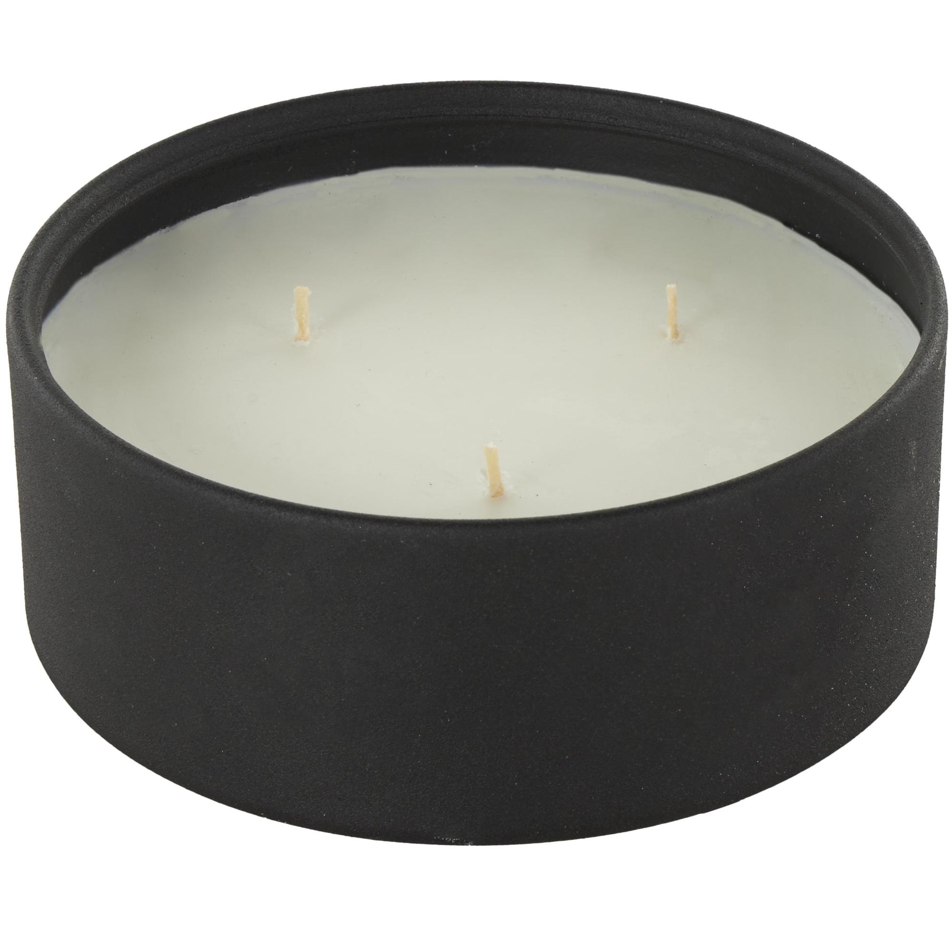 Metal Tangerine Splash Scented Textured 22oz 3 Wick Decorative Candle with White Wax