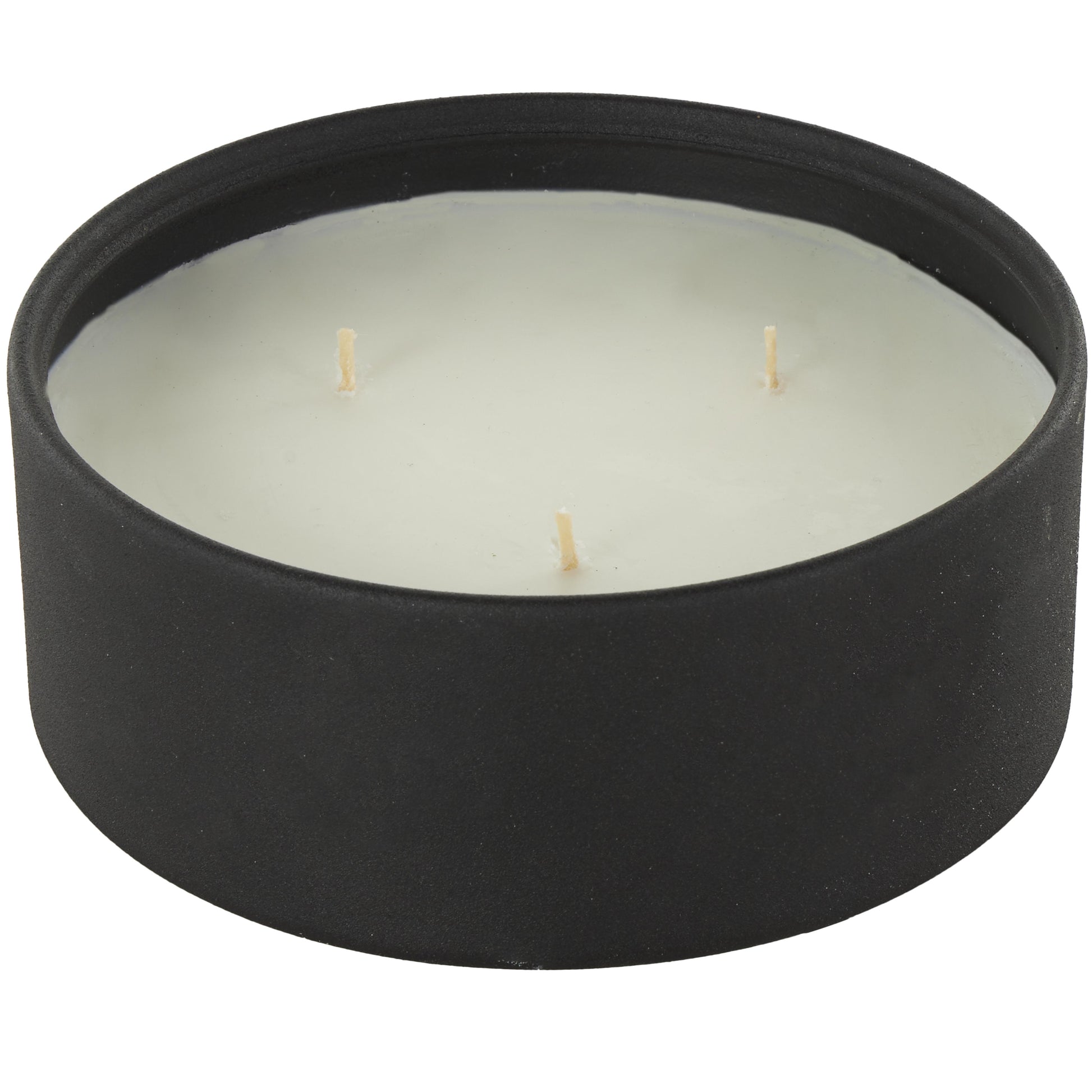 Metal Tangerine Splash Scented Textured 22oz 3 Wick Decorative Candle with White Wax