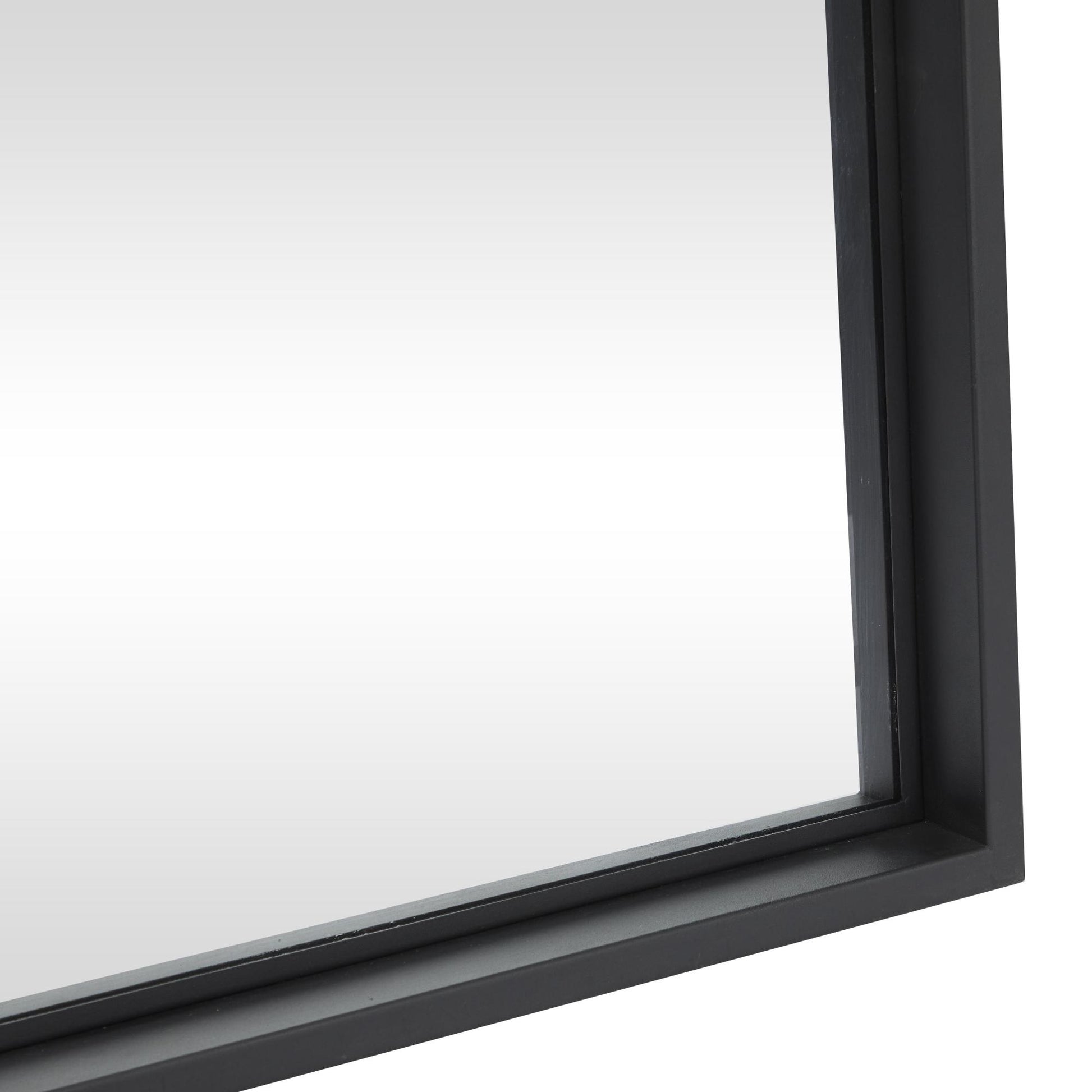 Black Metal Tall Room Floor Mirror