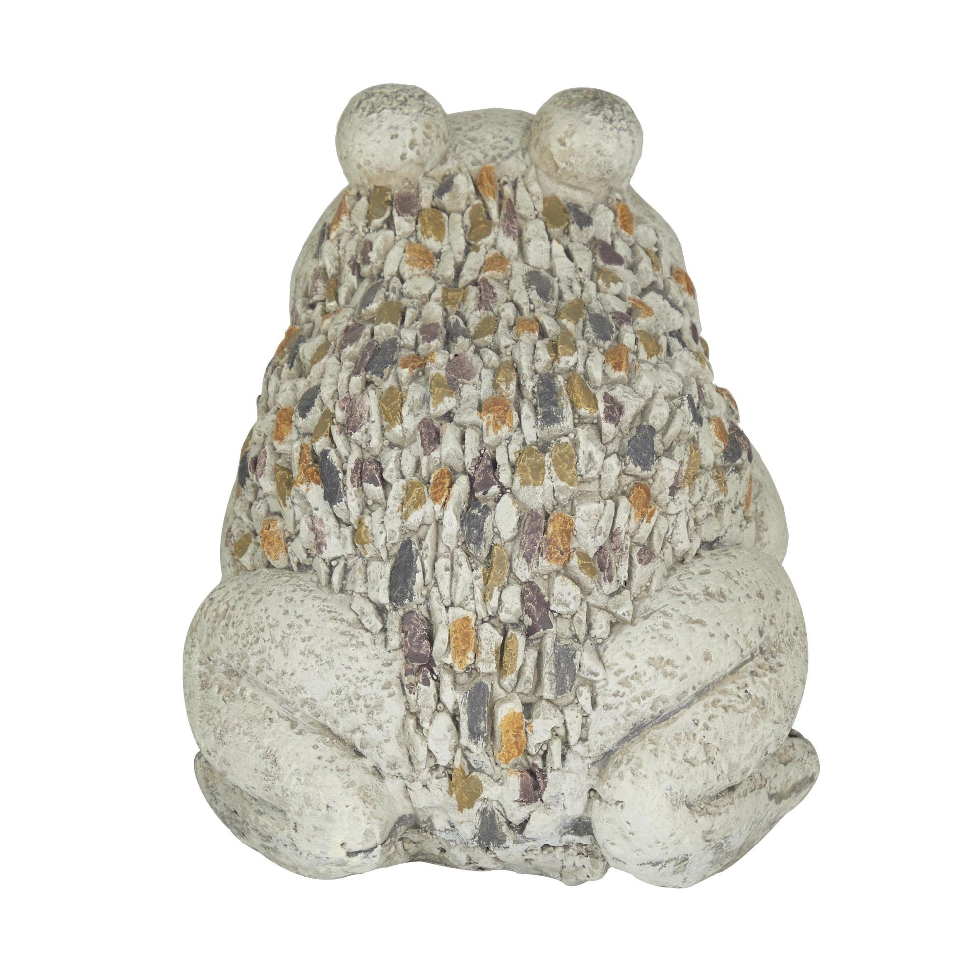 Frog Light Gray Polystone Indoor Outdoor Decorative Garden Sculpture